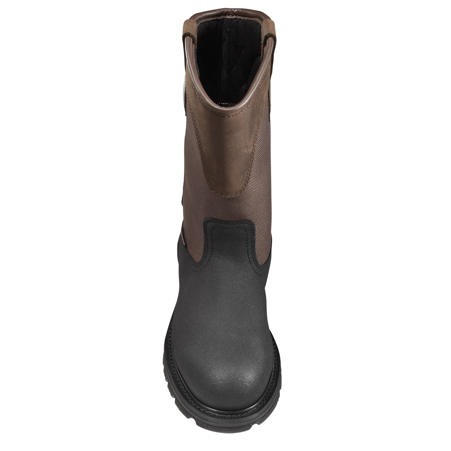 Peltz Shoes  Men's Carhartt Heritage WP Ins 11in ST Wellington Boot BROWN BLACK CMP1259