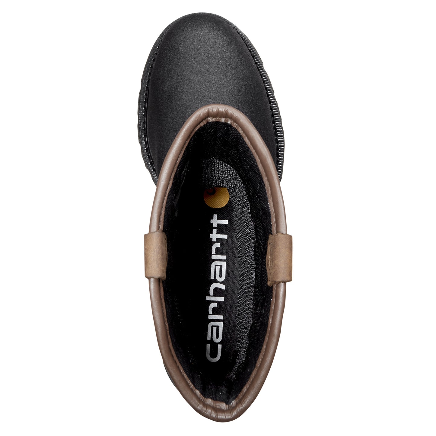 Peltz Shoes  Men's Carhartt Heritage WP Ins 11in ST Wellington Boot BROWN BLACK CMP1259