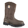 Peltz Shoes  Men's Carhartt Heritage WP 11in Steel Toe Wellington Boot DARK BROWN CMP1270