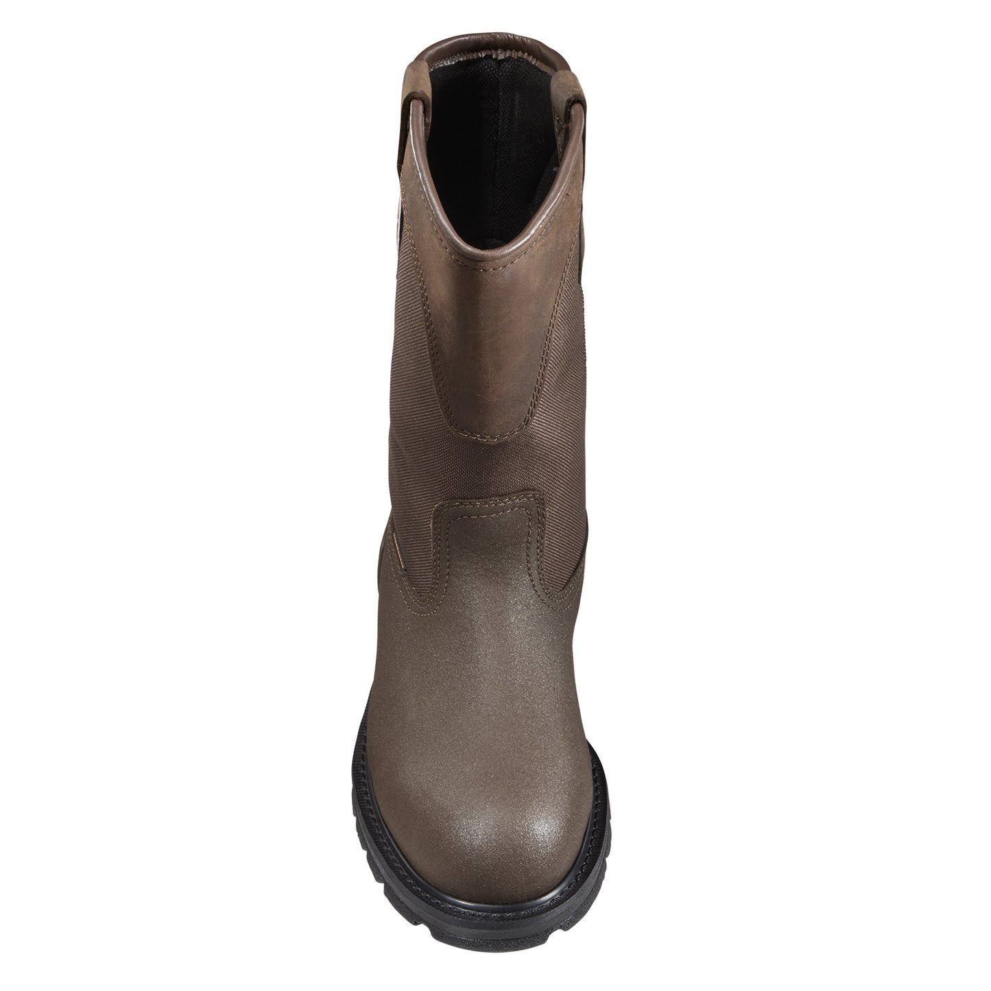 Peltz Shoes  Men's Carhartt Heritage WP 11in Steel Toe Wellington Boot DARK BROWN CMP1270