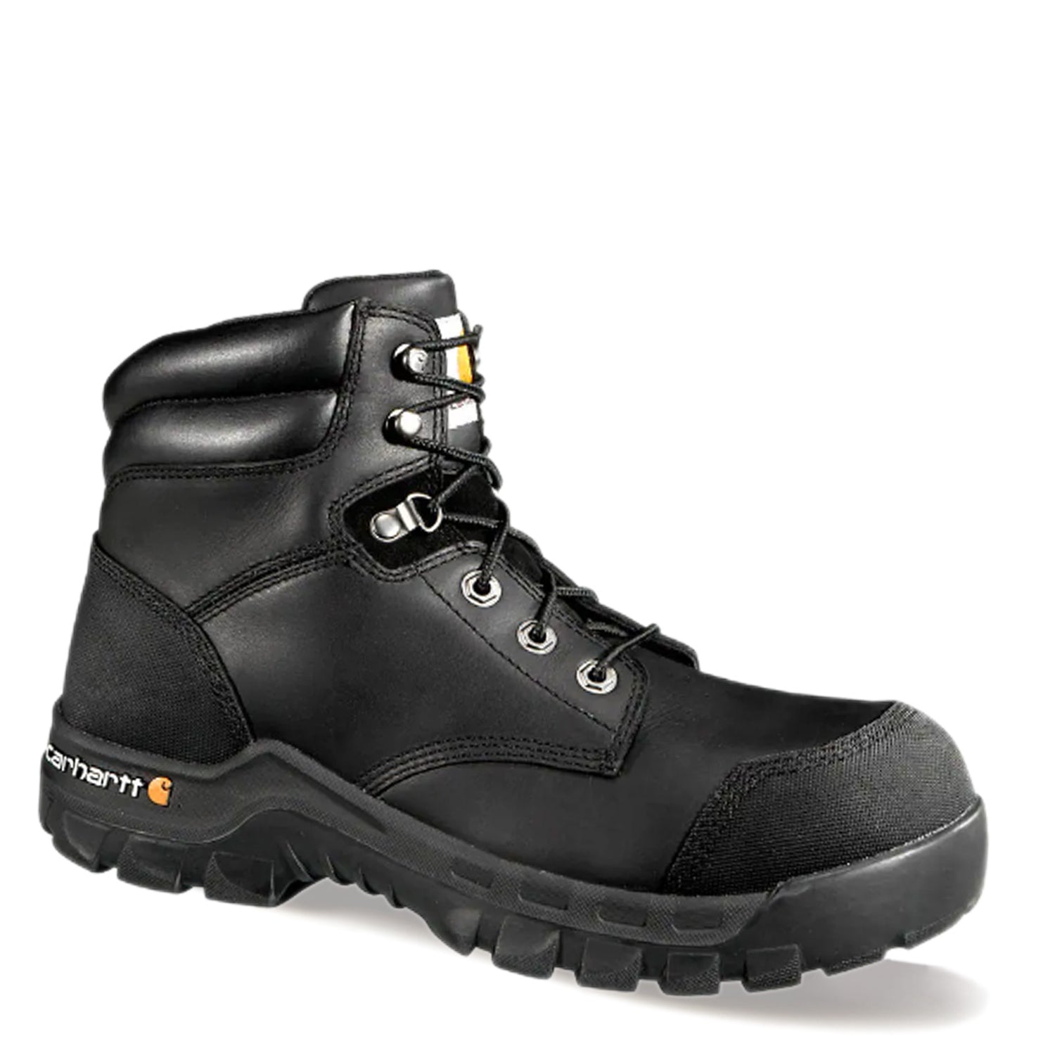 Peltz Shoes  Men's Carhartt Rugged Flex WP PR 6in Composite Toe Boot BLACK OILED LEATHER CMR6971