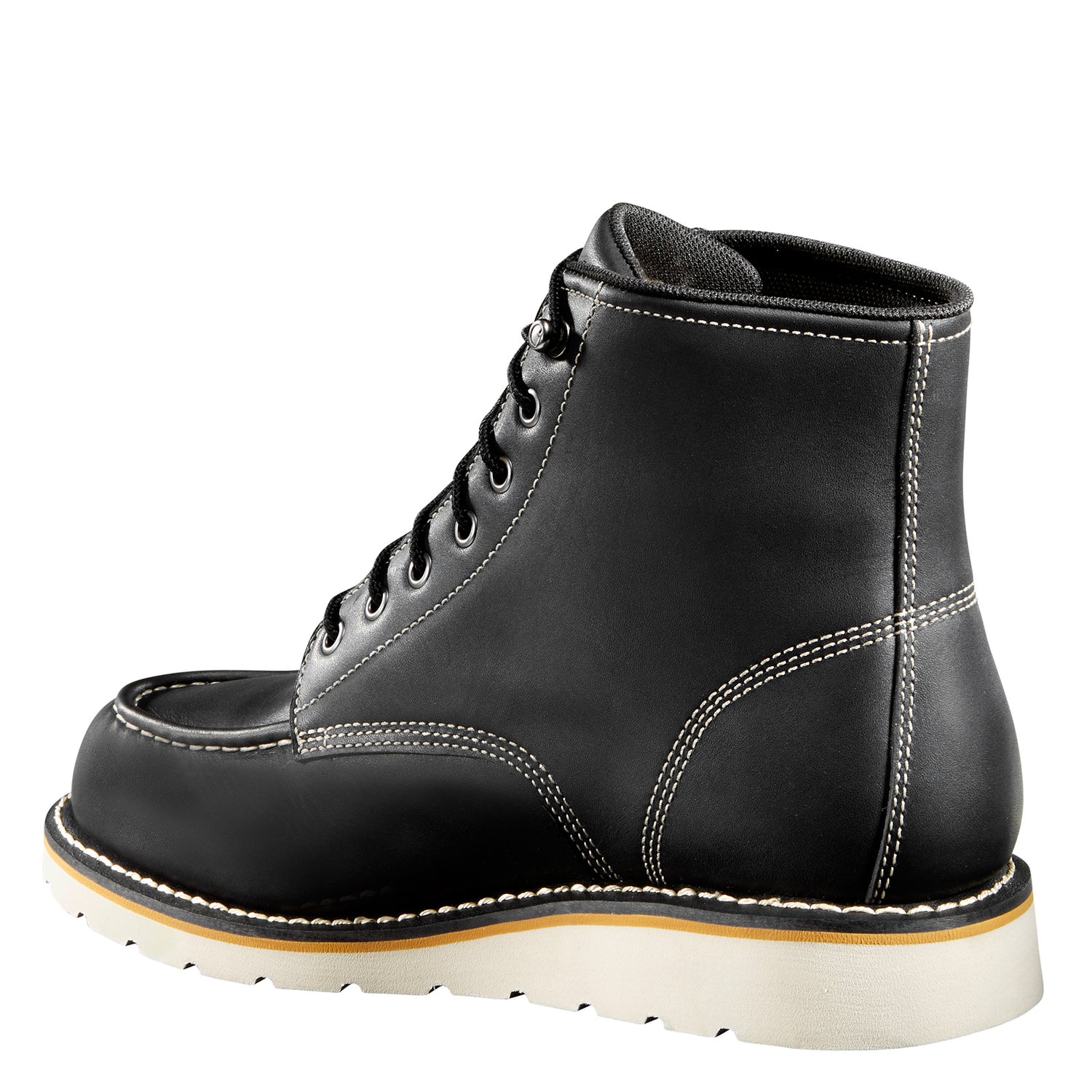 Peltz Shoes  Men's Carhartt 6 Inch Waterproof Moc Toe Wedge Work Boot BLACK CMW6191