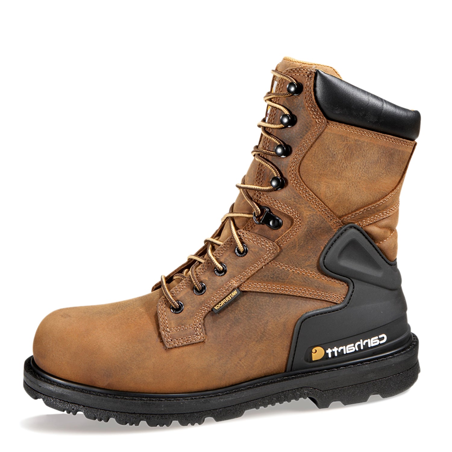 Peltz Shoes  Men's Carhartt Heritage WP 8in Steel Toe Boot BROWN CMW8200