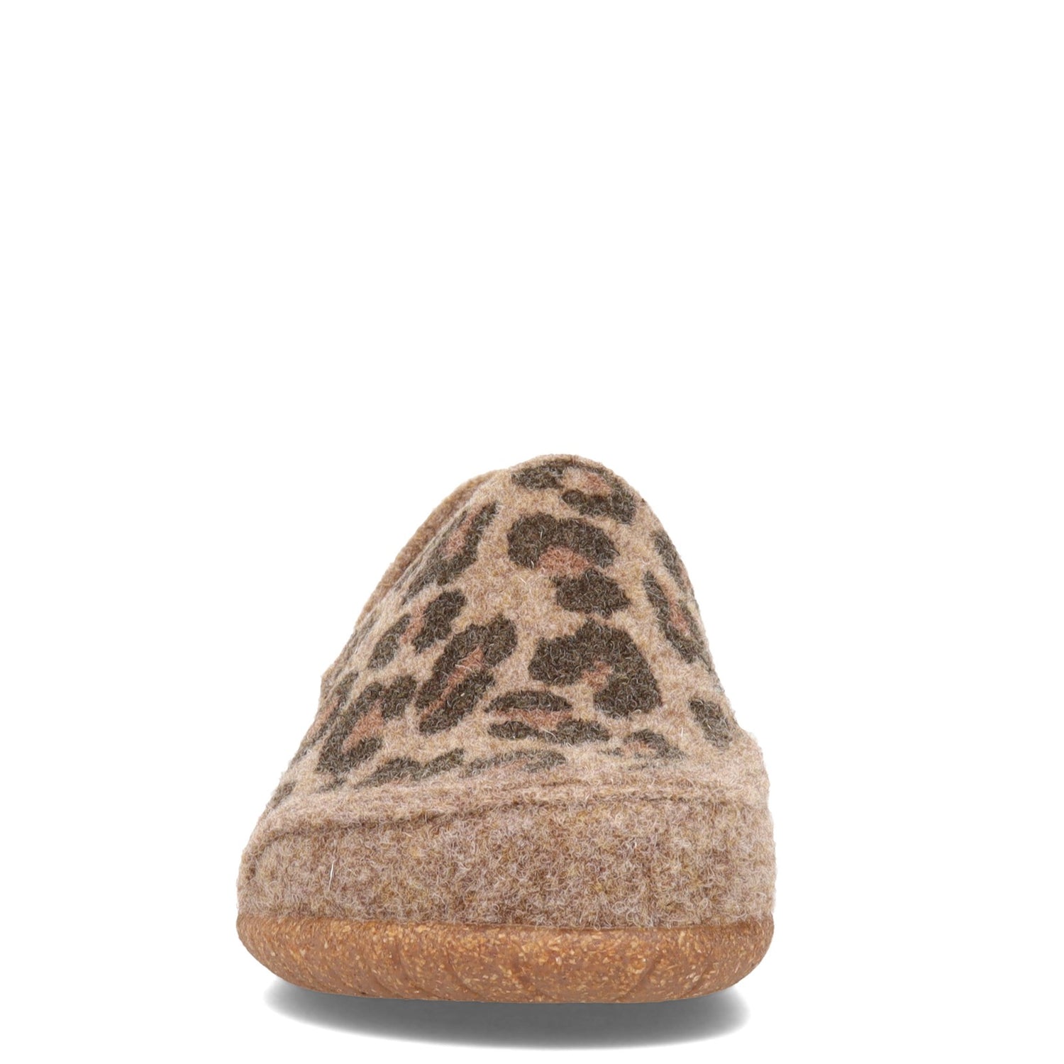 Peltz Shoes  Women's Taos Convertawool Slip-On Tan Leopard Wool CNW-3303-TLEW