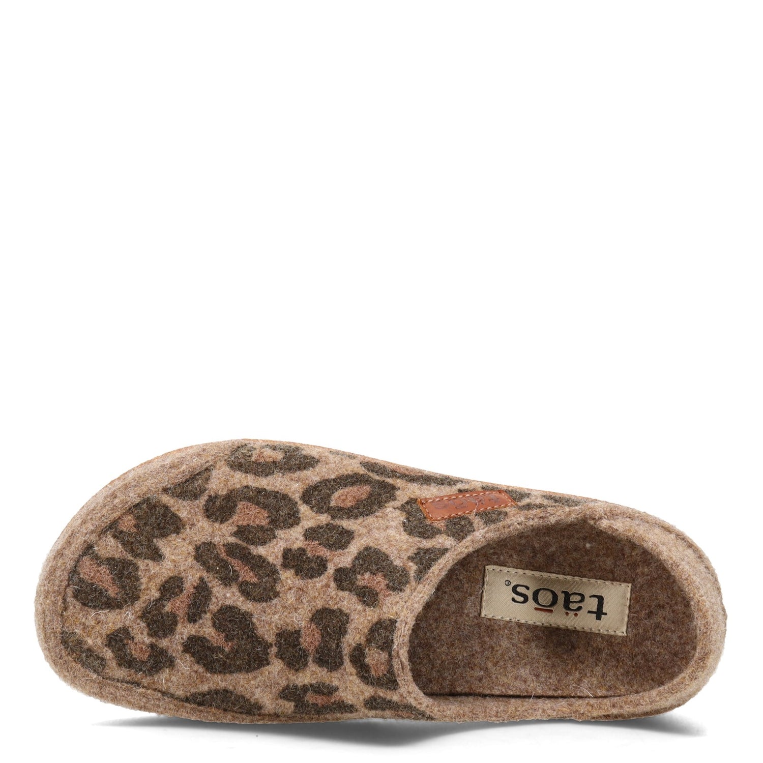 Peltz Shoes  Women's Taos Convertawool Slip-On Tan Leopard Wool CNW-3303-TLEW