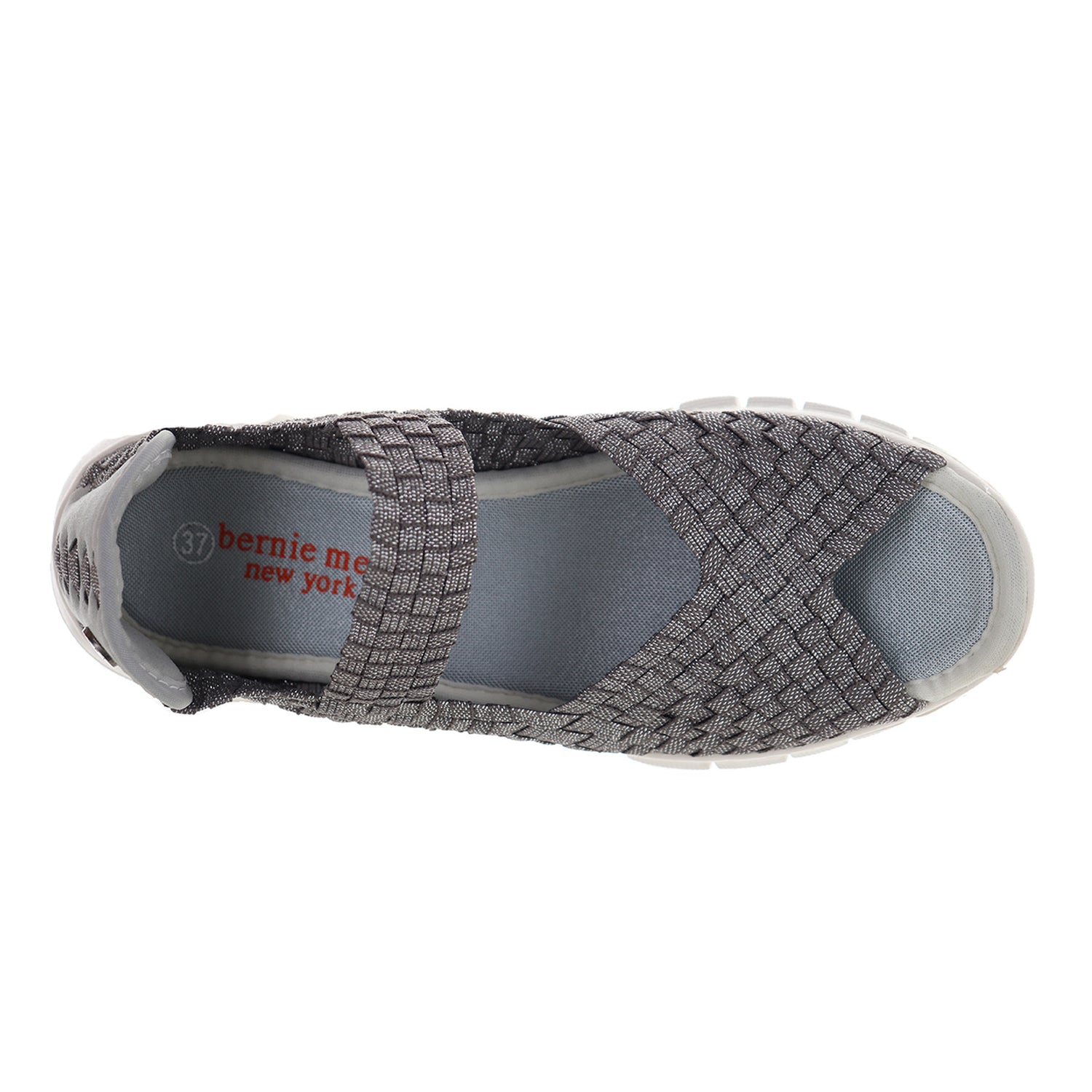 Peltz Shoes  Women's Bernie Mev Comfi Sandal SMOKE SHIMMER COMFI NSS