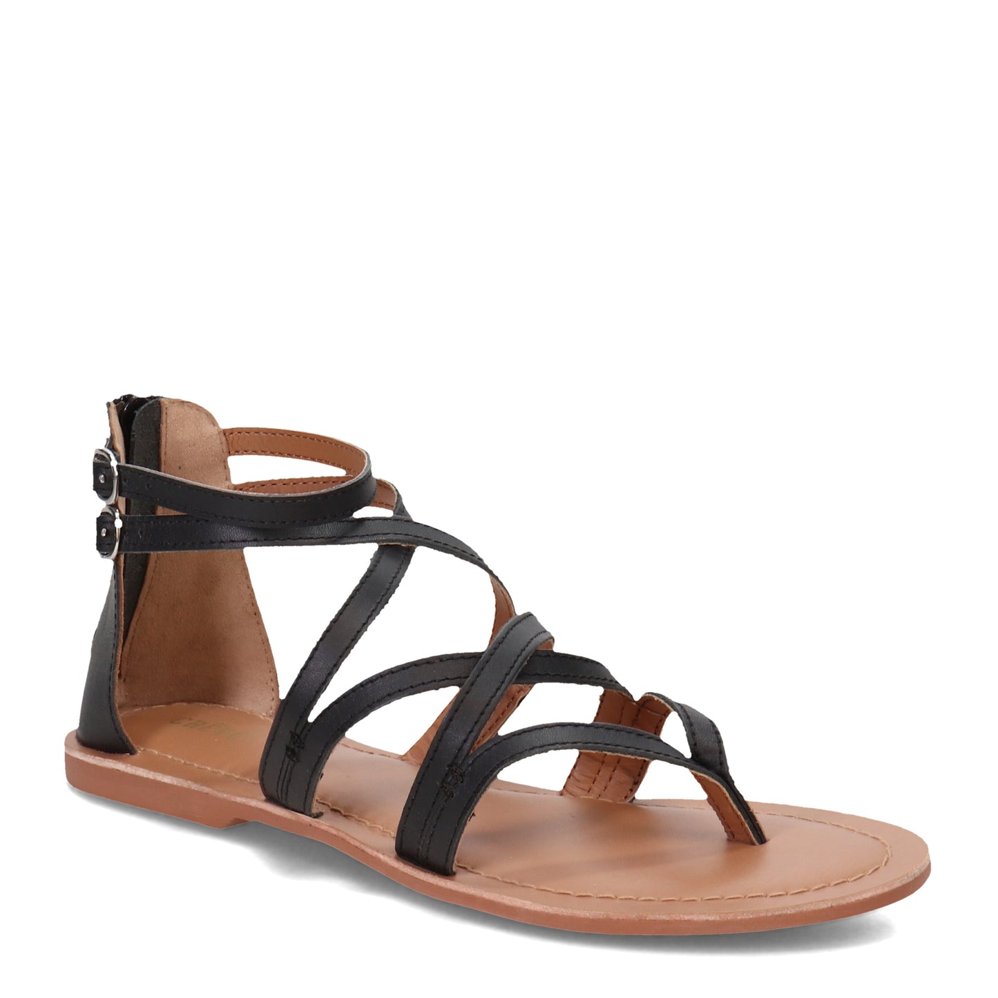Peltz Shoes  Women's Crevo Heather Sandal BLACK CW1325-001