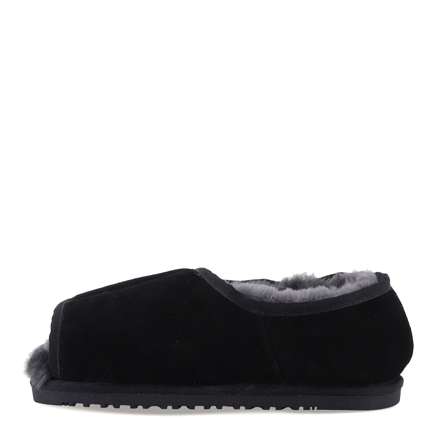 Peltz Shoes  Women's Lamo APMA Open Toe Wrap Slipper - Wide Width BLACK CW2337WD-BLK