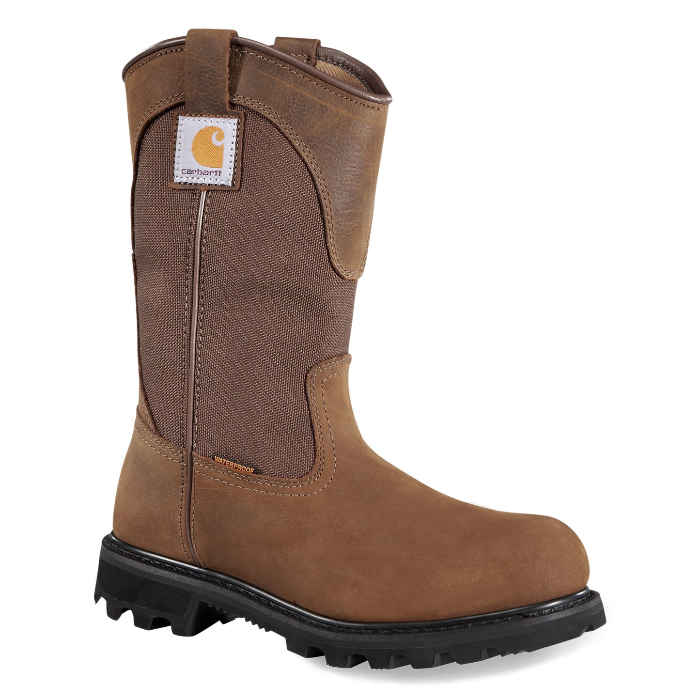 Peltz Shoes  Women's Carhartt Traditional Welt WP 10in Soft Toe Wellington Boot BROWN CWP1150