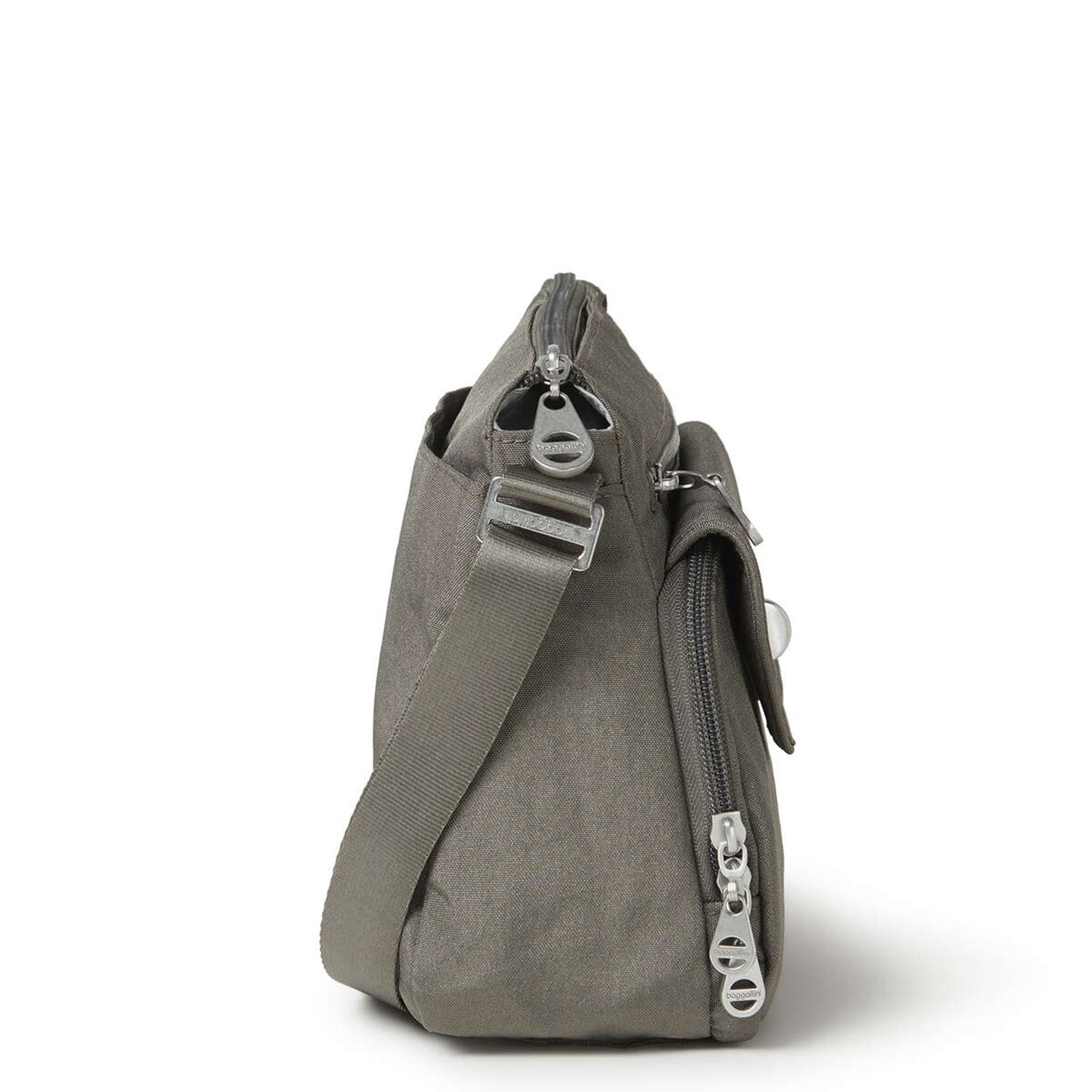 Peltz Shoes  Women's Baggallini Calais Crossbody Sterling Shimmer CAL532-STERLING