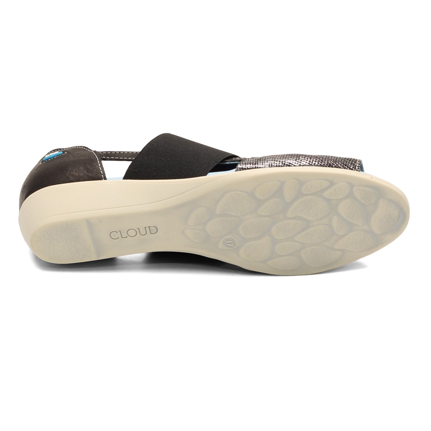 Peltz Shoes  Women's Cloud Canary Dunkan Sandal BLACK CANARY-DUN BLK