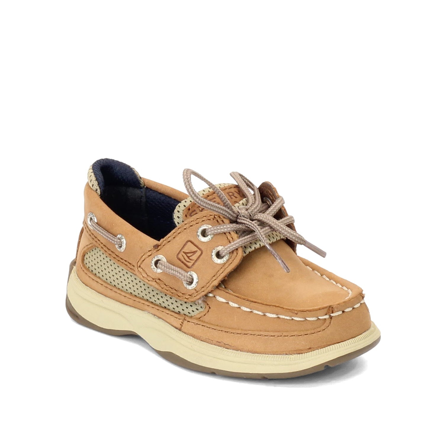 Peltz Shoes  Boy's Sperry Lanyard - Toddler & Little Kid DARK TAN CB48948A