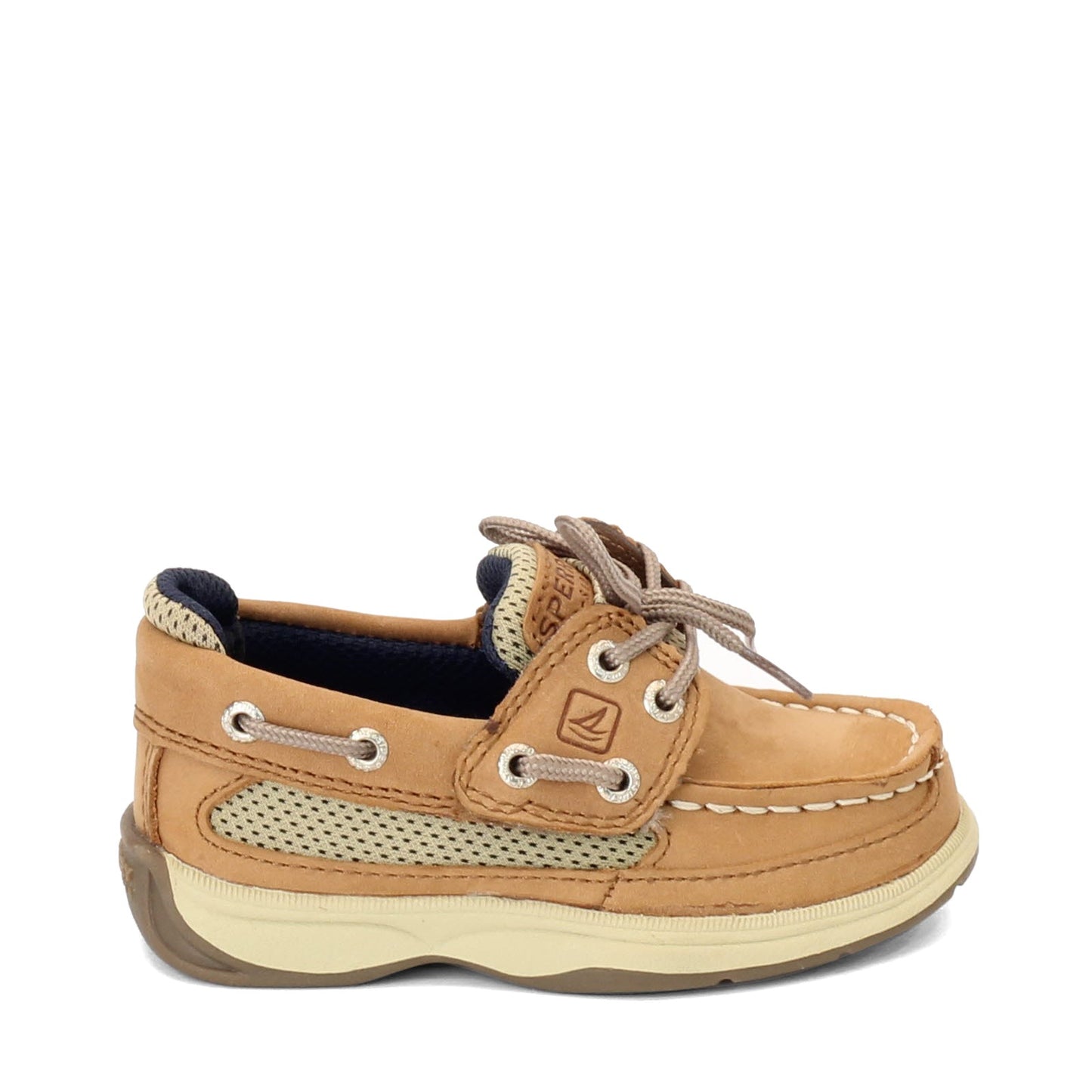 Peltz Shoes  Boy's Sperry Lanyard - Toddler & Little Kid DARK TAN CB48948A