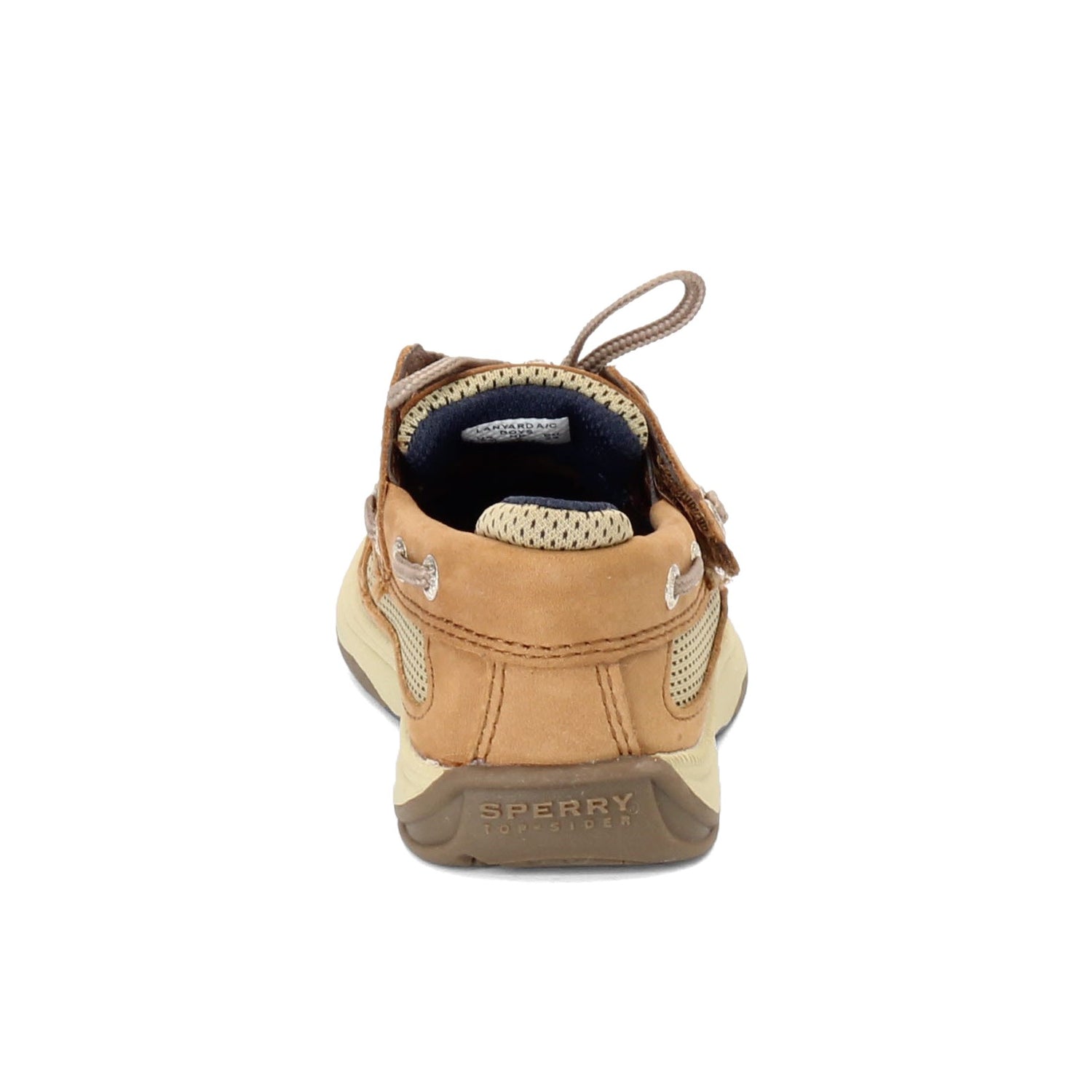 Peltz Shoes  Boy's Sperry Lanyard - Toddler & Little Kid DARK TAN CB48948A