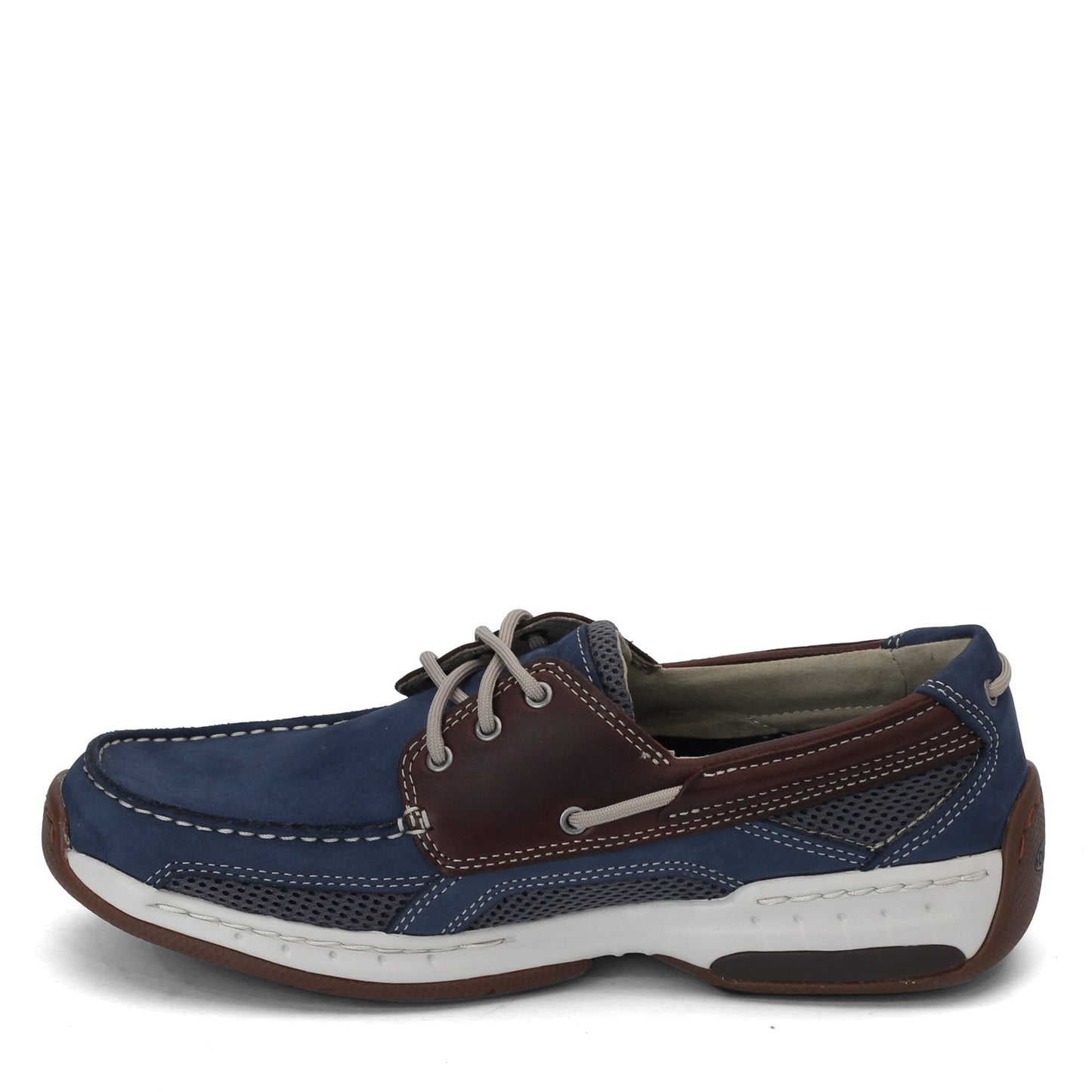 Peltz Shoes  Men's Dunham Captain Boat Shoe Blue/Brown CI0683