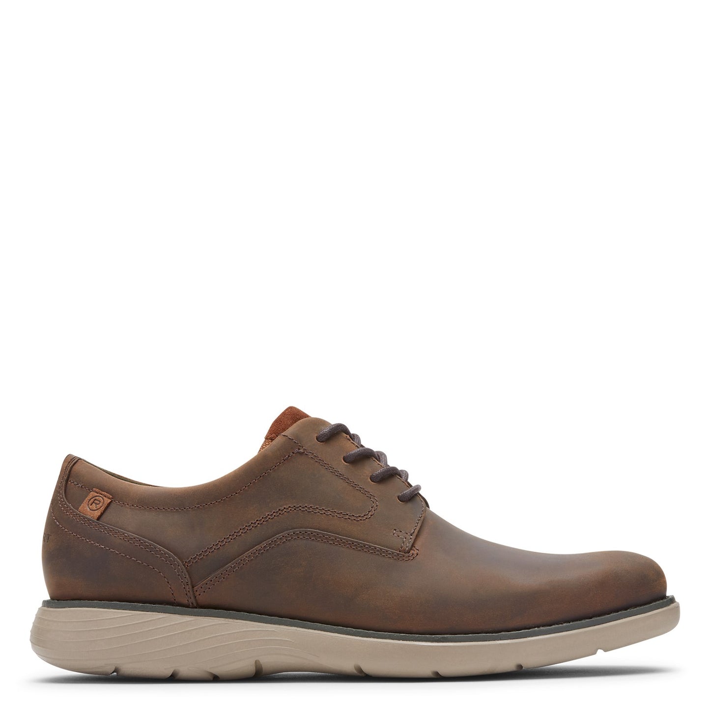 Peltz Shoes  Men's Rockport Garett Plain Toe Oxford NEW TAN CI2336