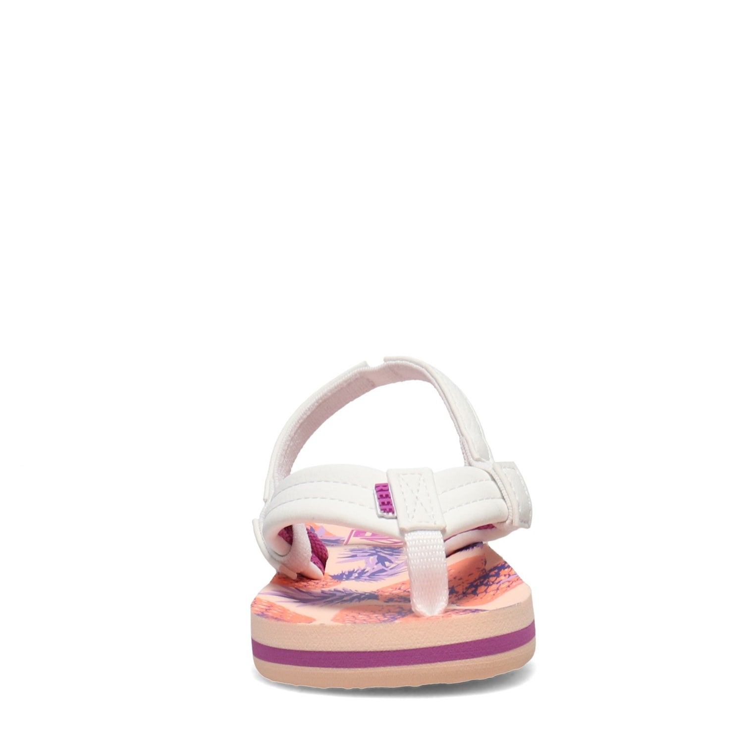 Peltz Shoes  Girl's Reef Little Ahi Sandal - Toddler & Little Kid Coral Pineapples CI4065