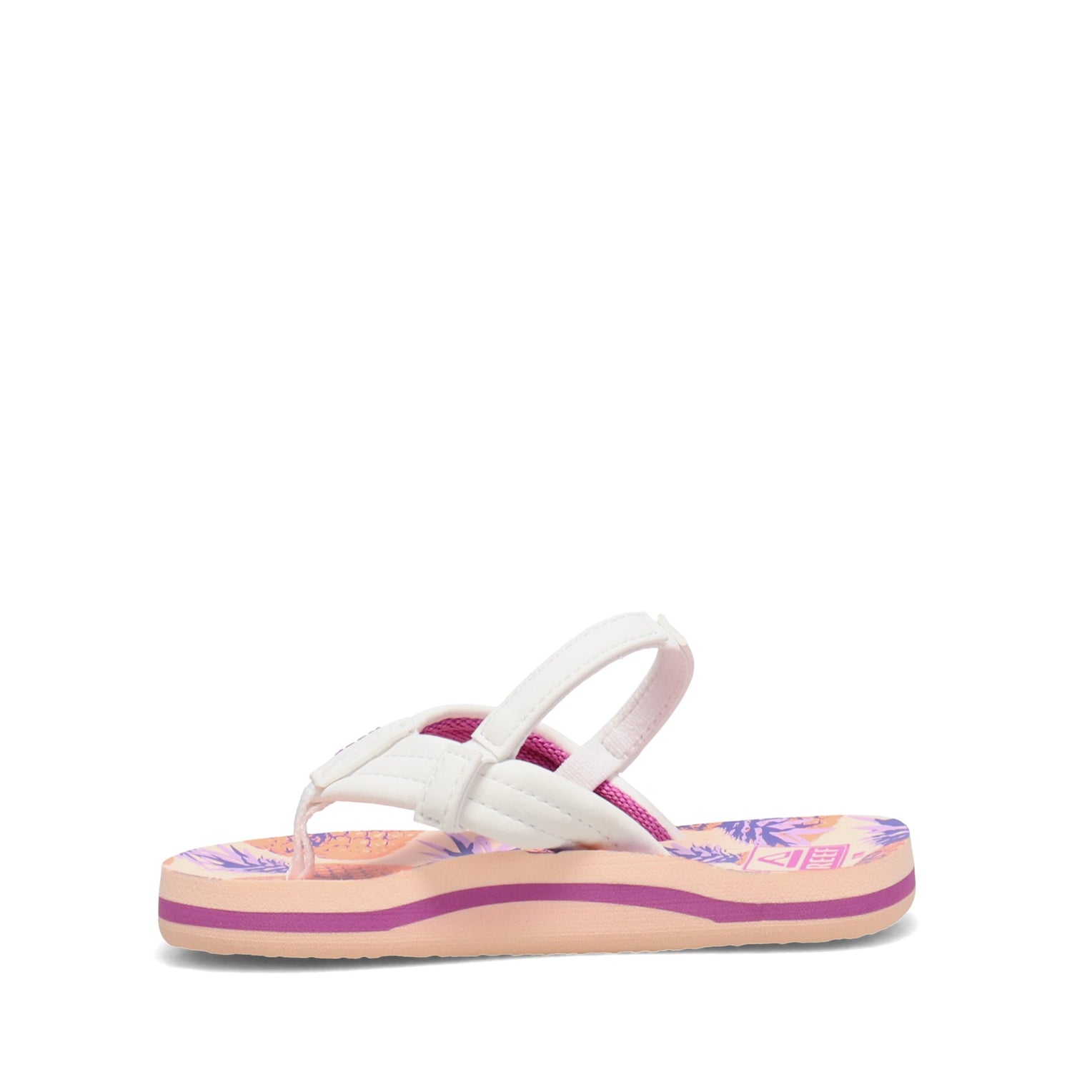 Peltz Shoes  Girl's Reef Little Ahi Sandal - Toddler & Little Kid Coral Pineapples CI4065