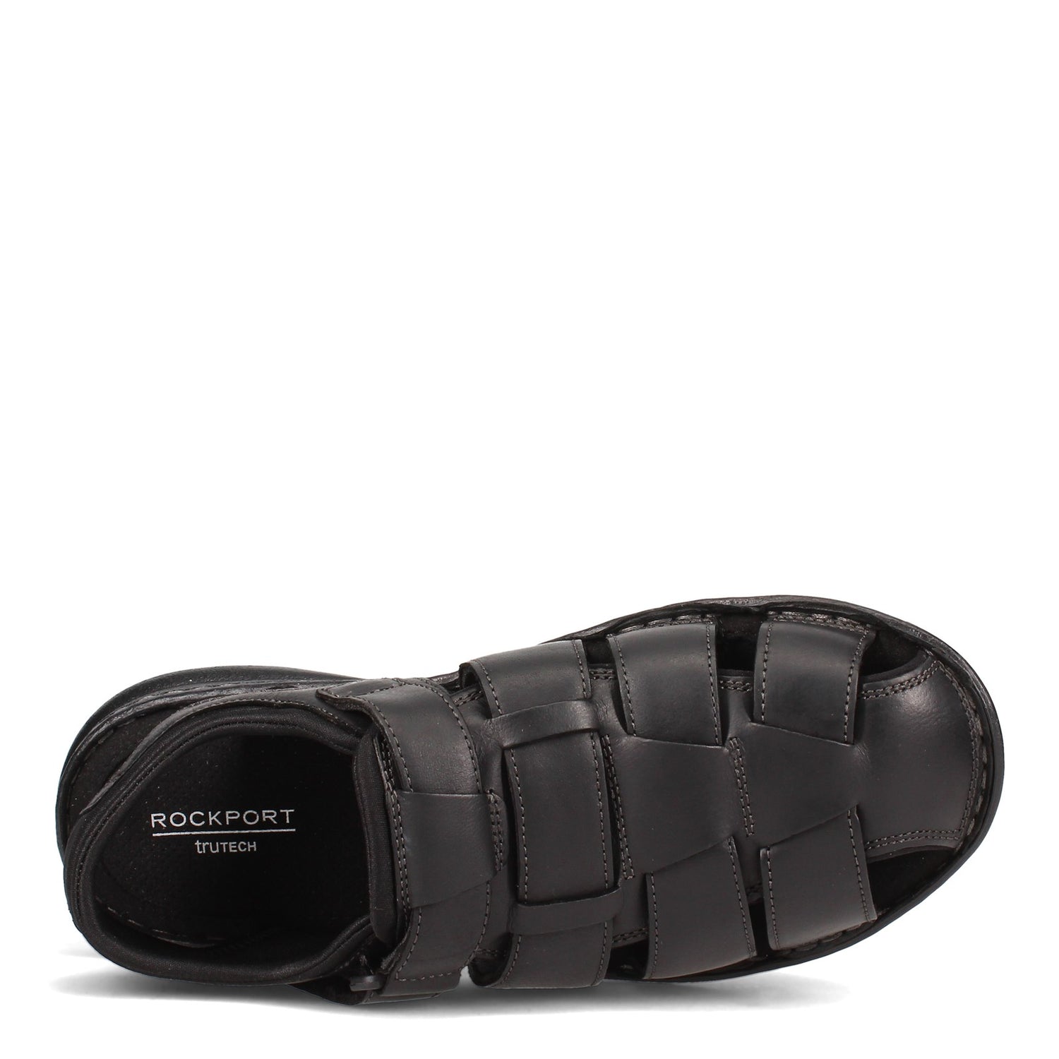 Peltz Shoes  Men's Rockport Darwyn Fisherman Sandal BLACK CI5688