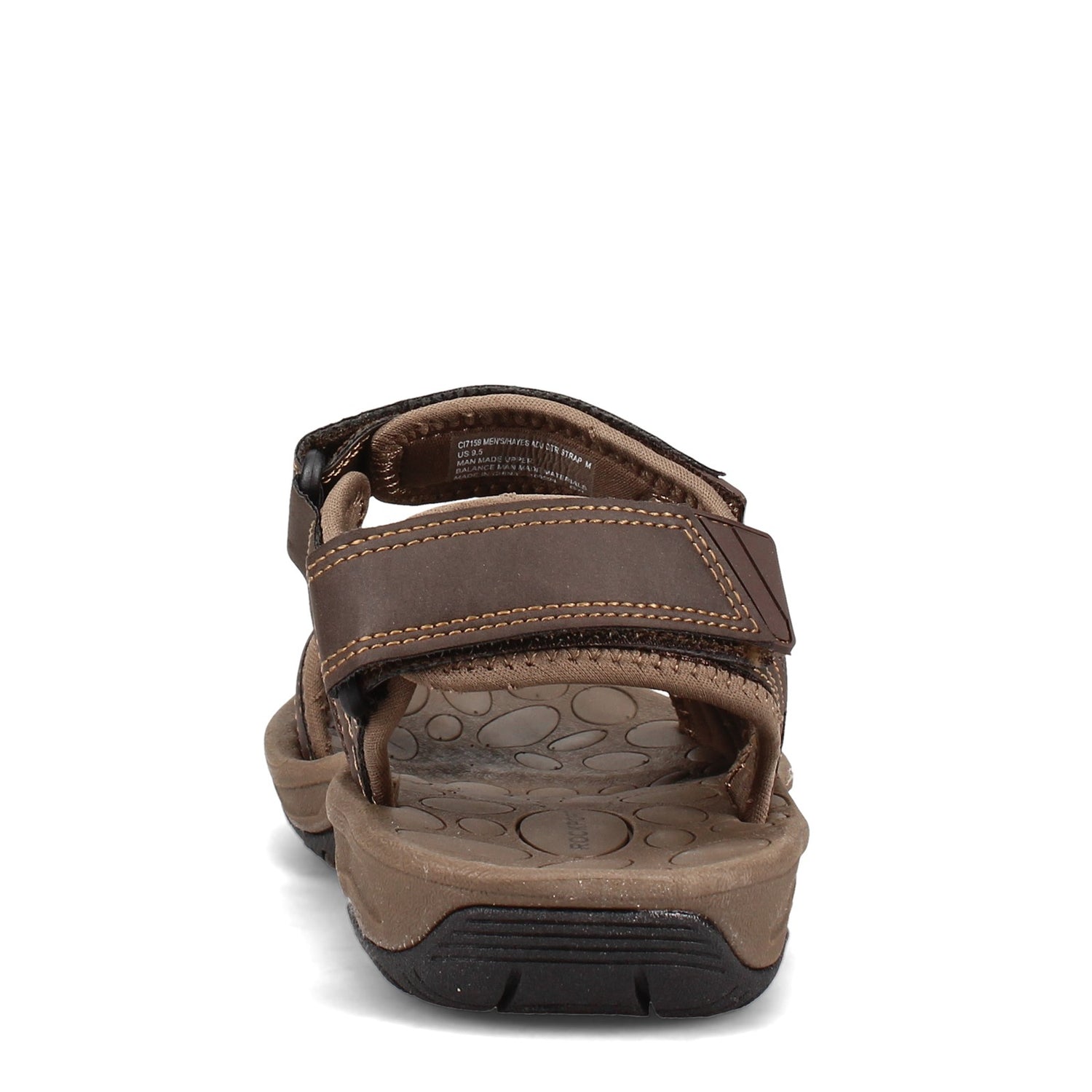 Peltz Shoes  Men's Rockport Hayes Quarter Strap Sandal BROWN CI7159