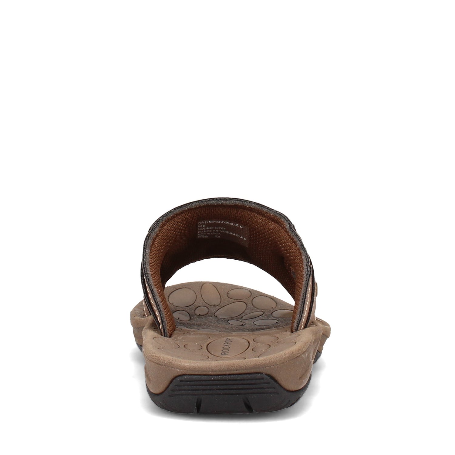 Peltz Shoes  Men's Rockport Hayes Slide Sandal TAUPE CI7161