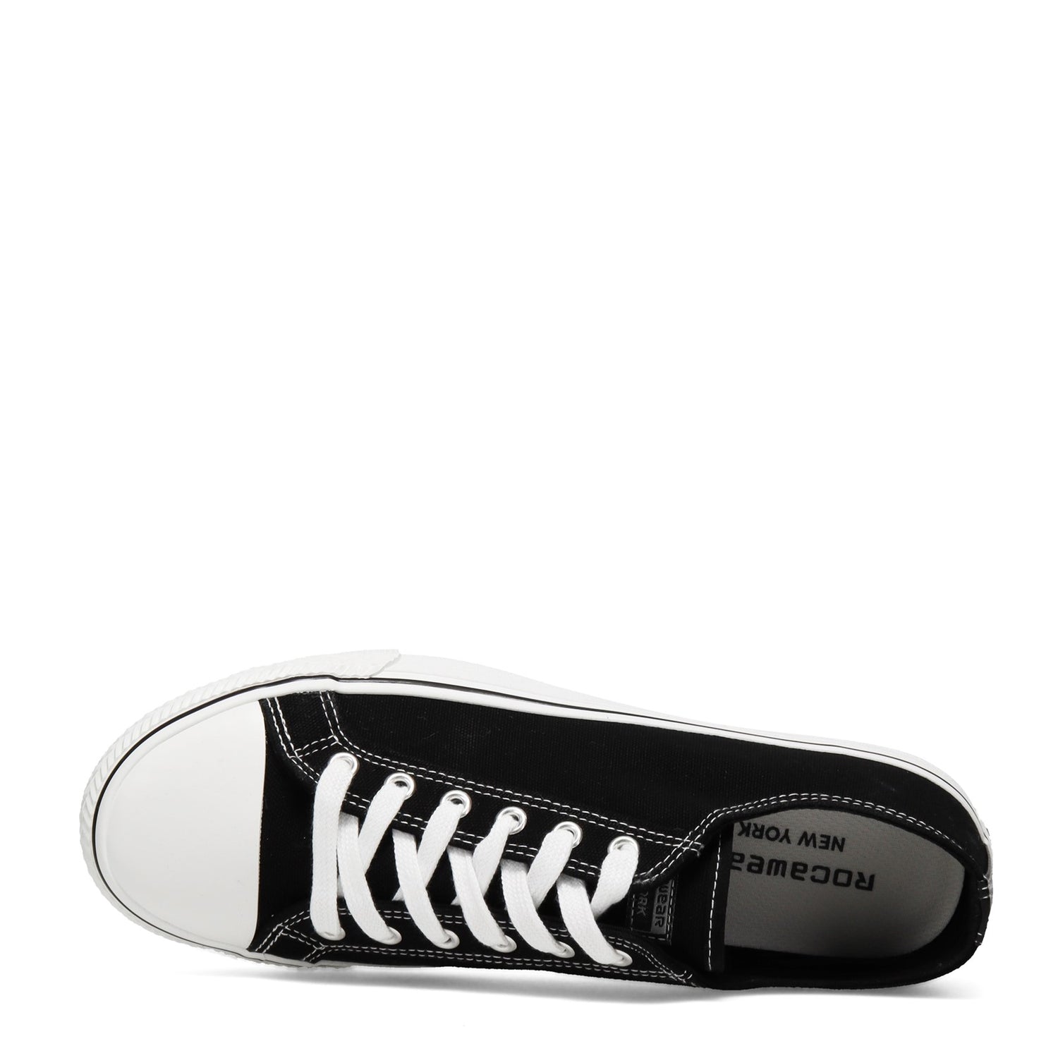 Peltz Shoes  Men's Rocawear Cousey Low Top Sneaker BLACK / WHITE COUSEYLO BKW