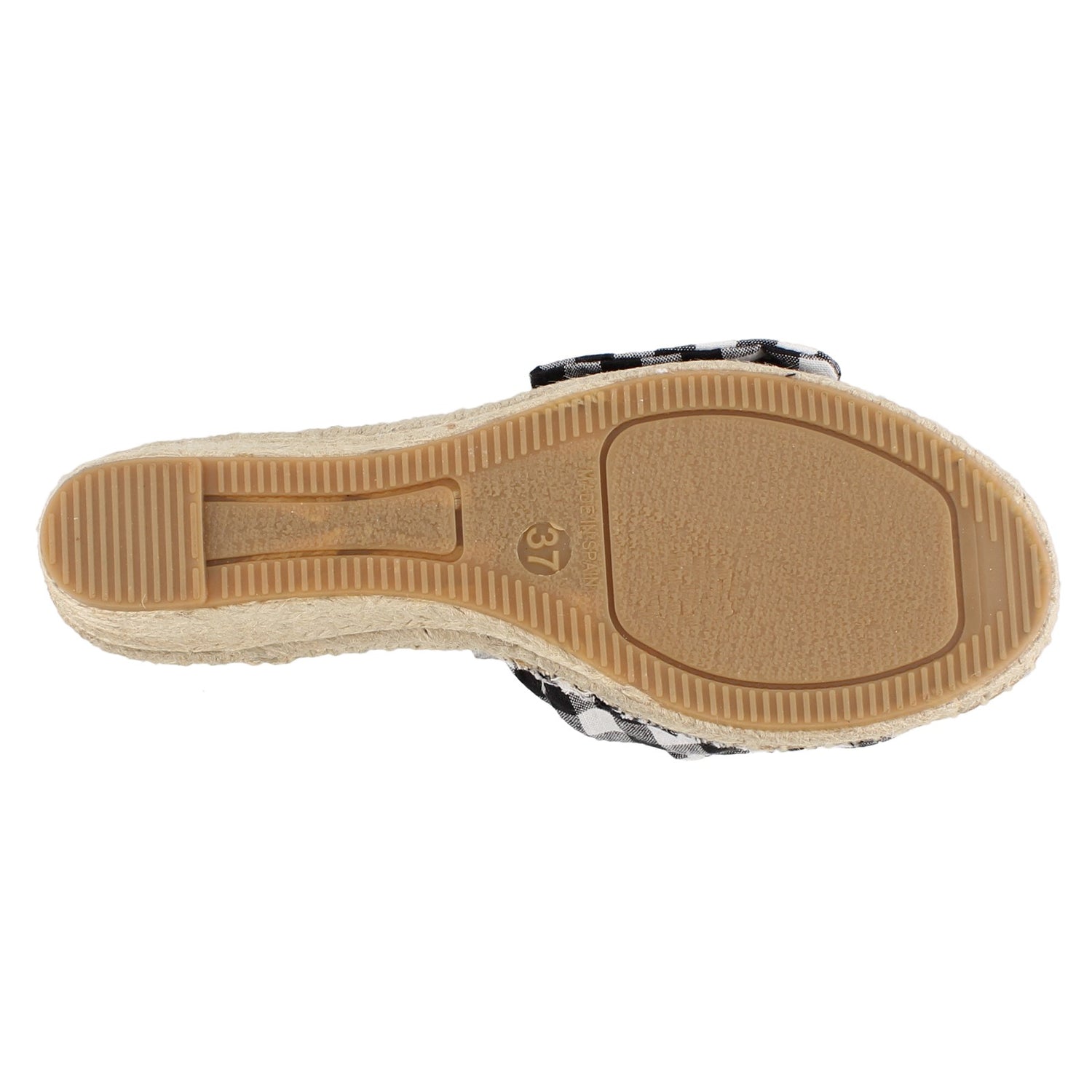 Peltz Shoes  Women's Carmen Saiz CS19-10383 Slide Sandals BLACK / WHITE CS19-10383 BLK