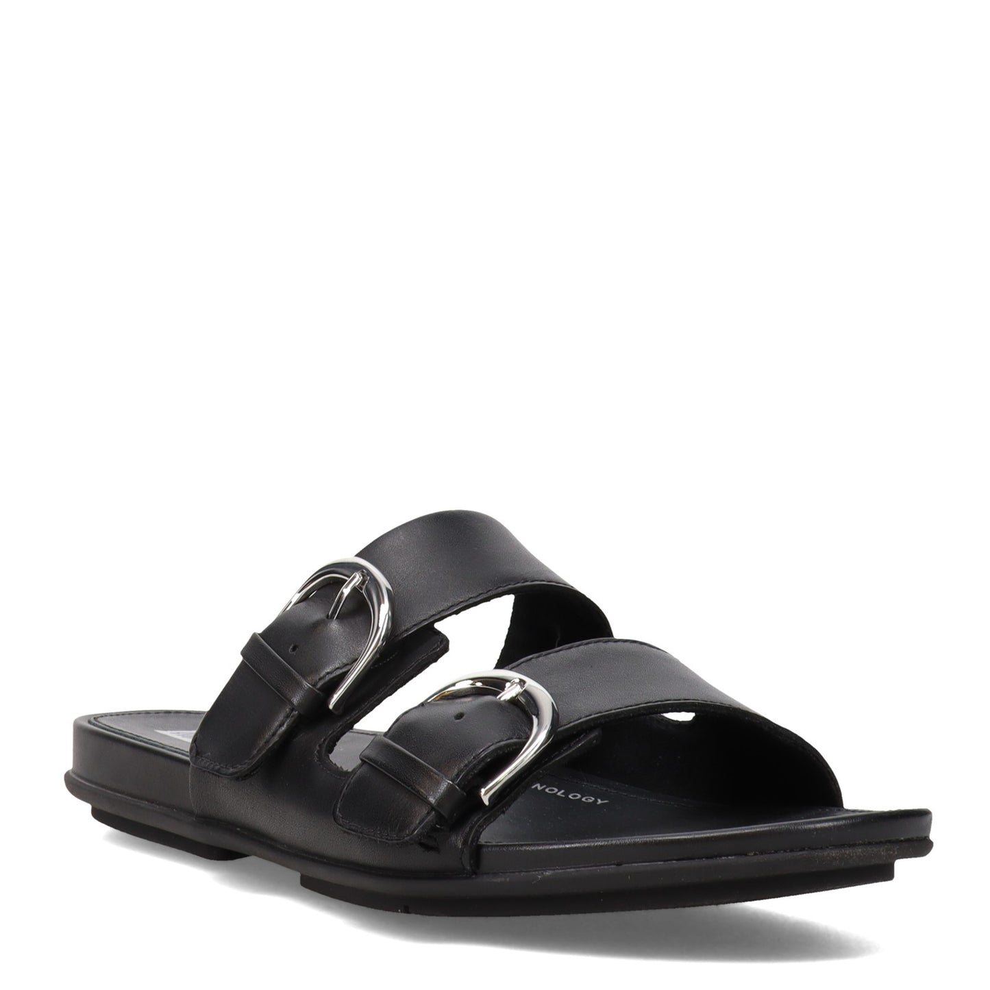Peltz Shoes  Women's FitFlop Gracie Slide Sandal Black DE3-090