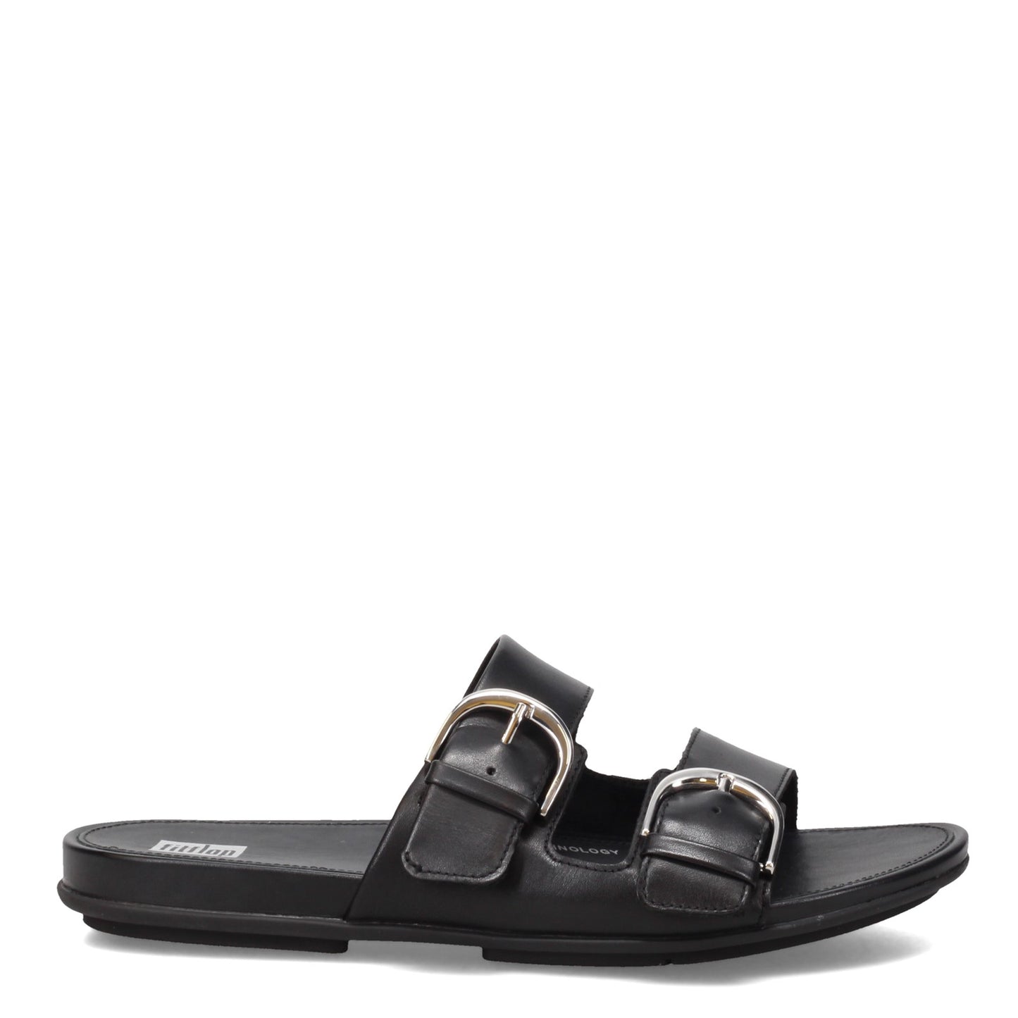 Peltz Shoes  Women's FitFlop Gracie Slide Sandal Black DE3-090
