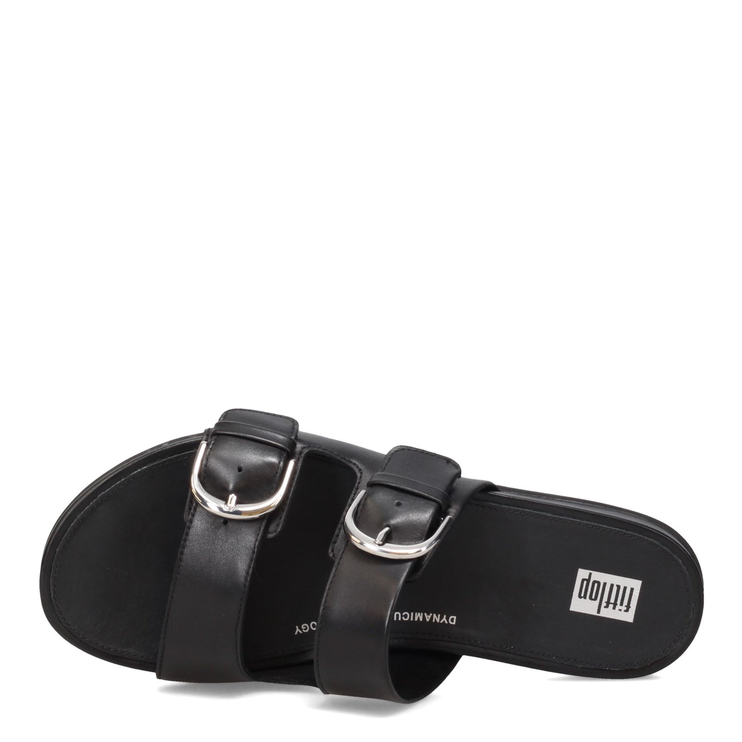 Peltz Shoes  Women's FitFlop Gracie Slide Sandal Black DE3-090