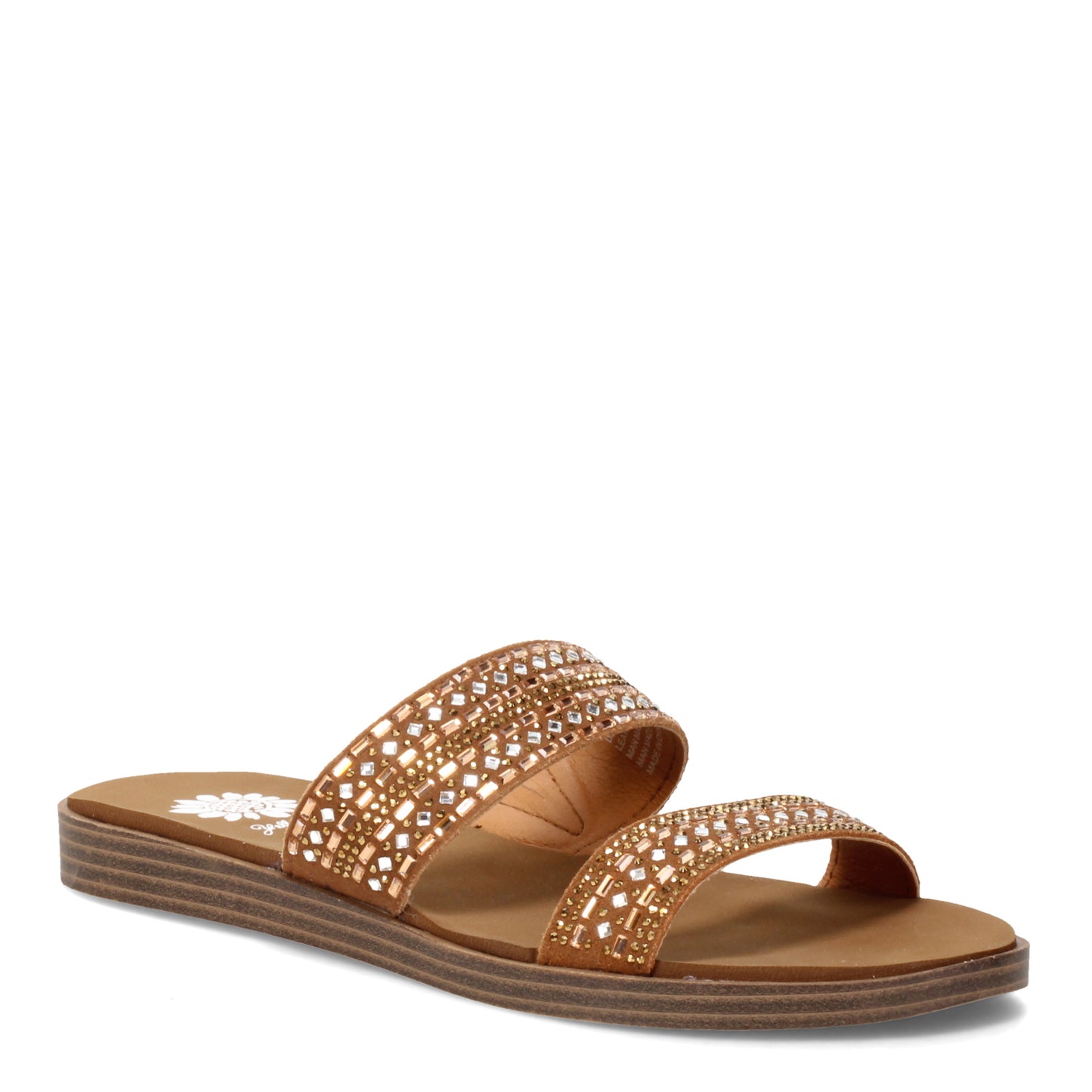 Peltz Shoes  Women's Yellow Box Delfie Sandal TAN DELFIE-TAN