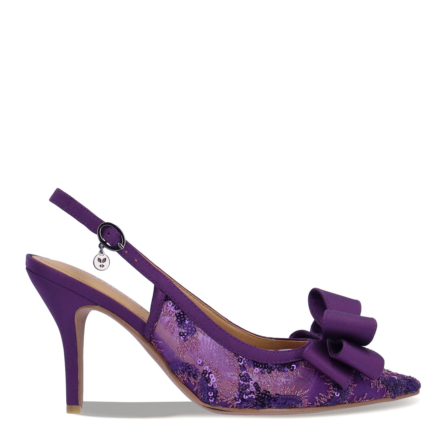 Peltz Shoes  Women's J Renee Deloris Pump Purple Sequin DELORI-SAPUR