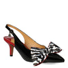 Peltz Shoes  Women's J Renee Devika Pump Black/Red/White DEVIKA-PABRW