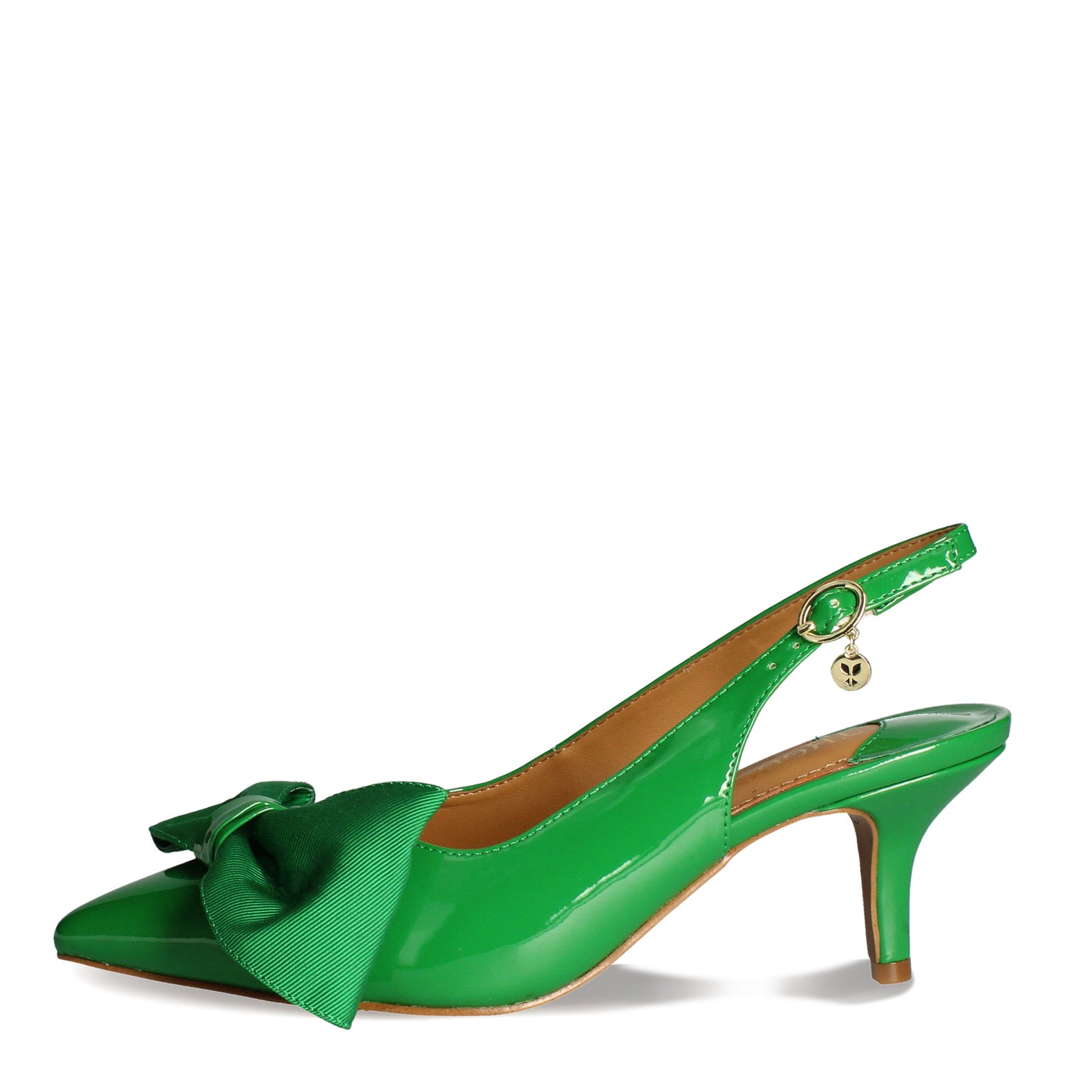 Peltz Shoes  Women's J Renee Devika Pump Green Patent DEVIKA-PAGRN