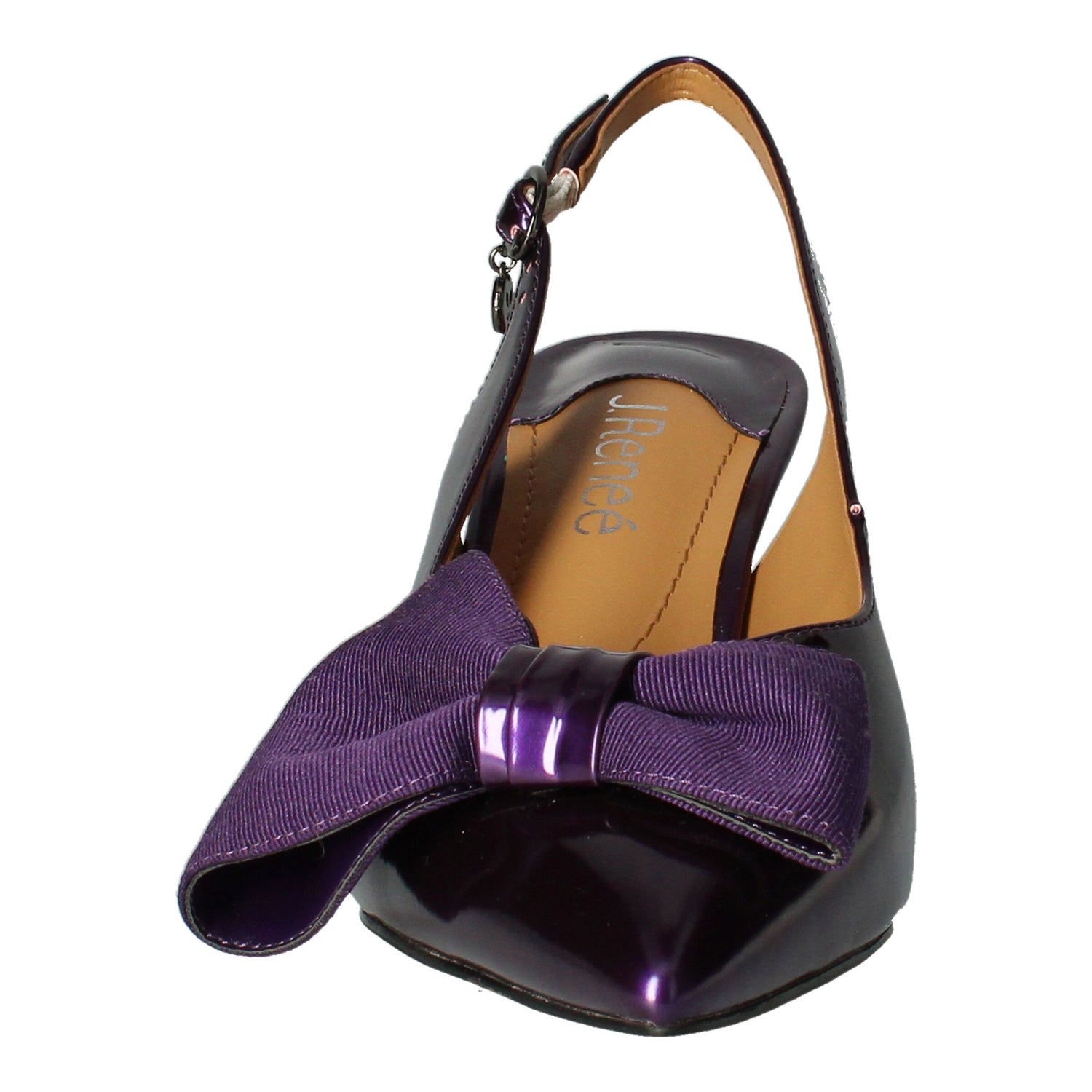 Peltz Shoes  Women's J Renee Devika Pump Purple Patent DEVIKA-PAPUR