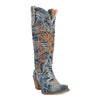 Peltz Shoes  Women's Dingo Texas Tornado Boot Blue DI943-BLUE