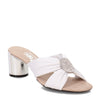 Peltz Shoes  Women's Onex Diona Sandal WHITE DIONA-WHITE