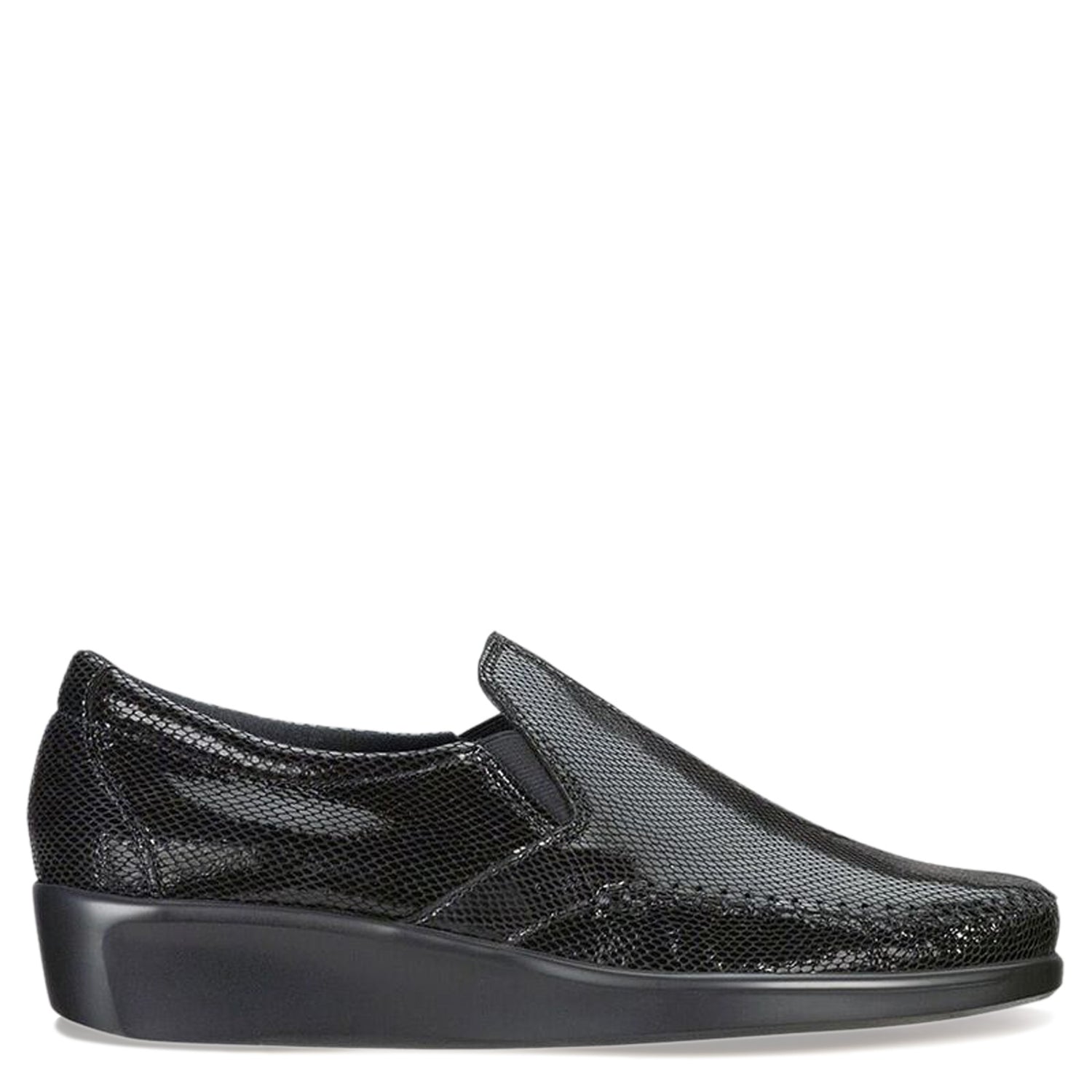 Peltz Shoes  Women's SAS Dream Slip-On BLACK SNAKE DREAM-BKSNK