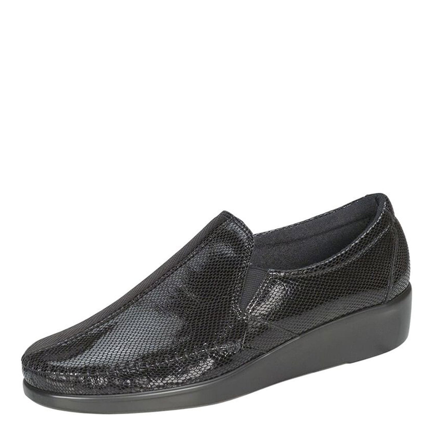 Peltz Shoes  Women's SAS Dream Slip-On BLACK SNAKE DREAM-BKSNK