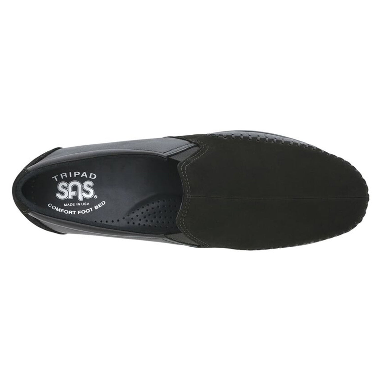 Peltz Shoes  Women's SAS Dream Slip-On CHARCOAL/BLACK DREAM-CHAR