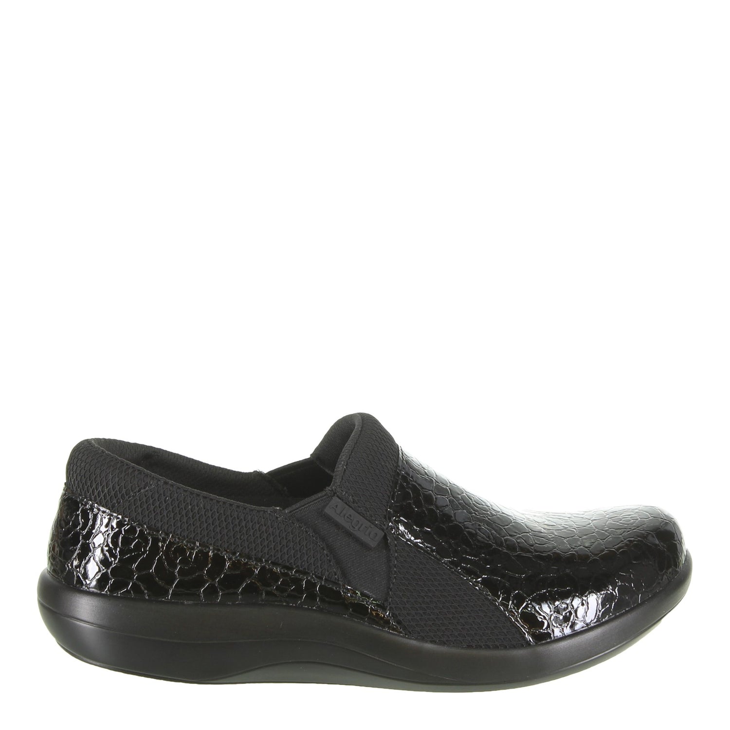 Peltz Shoes  Women's Alegria Duette Professional Slip On Flourish Black DUE-955