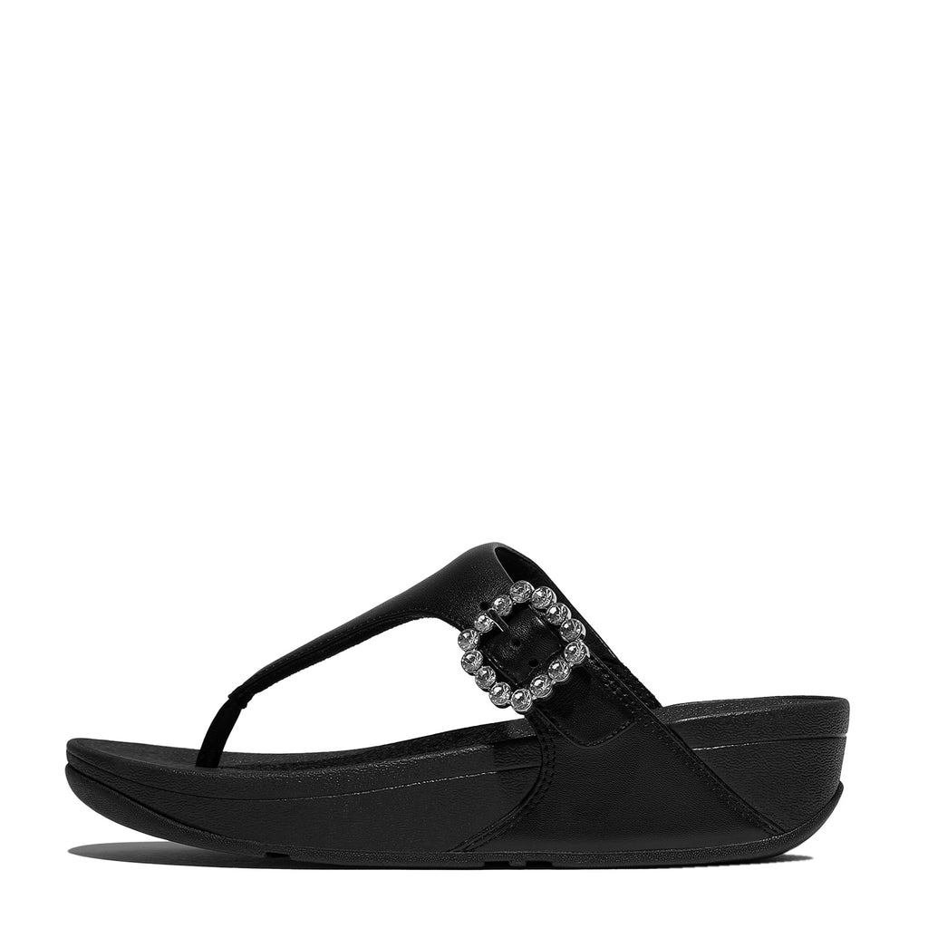 Women's FitFlop, Lulu Crystal Gem Buckle Thong Sandal