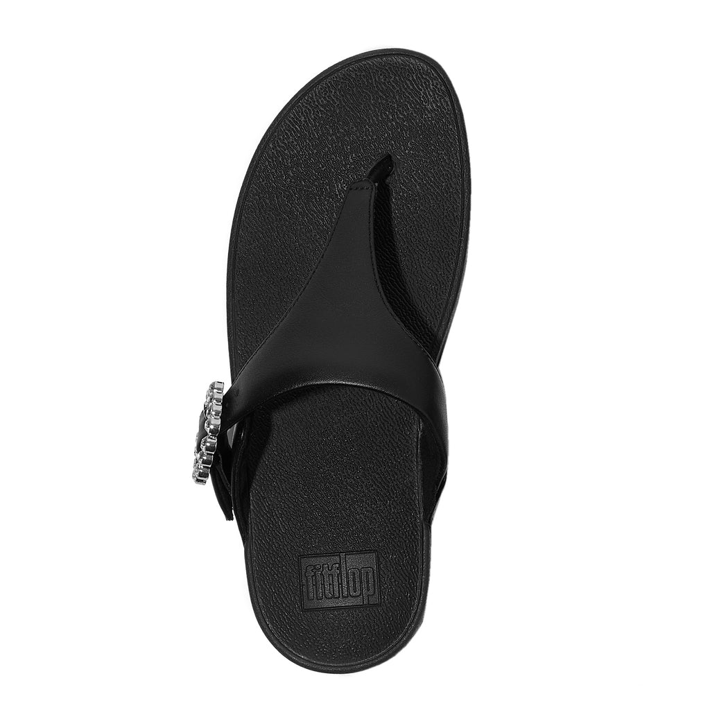 Women's FitFlop, Lulu Crystal Gem Buckle Thong Sandal
