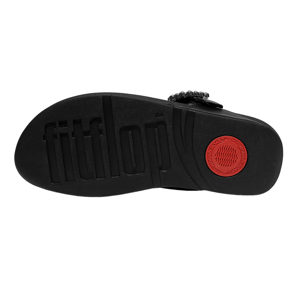 Women's FitFlop, Lulu Crystal Gem Buckle Thong Sandal