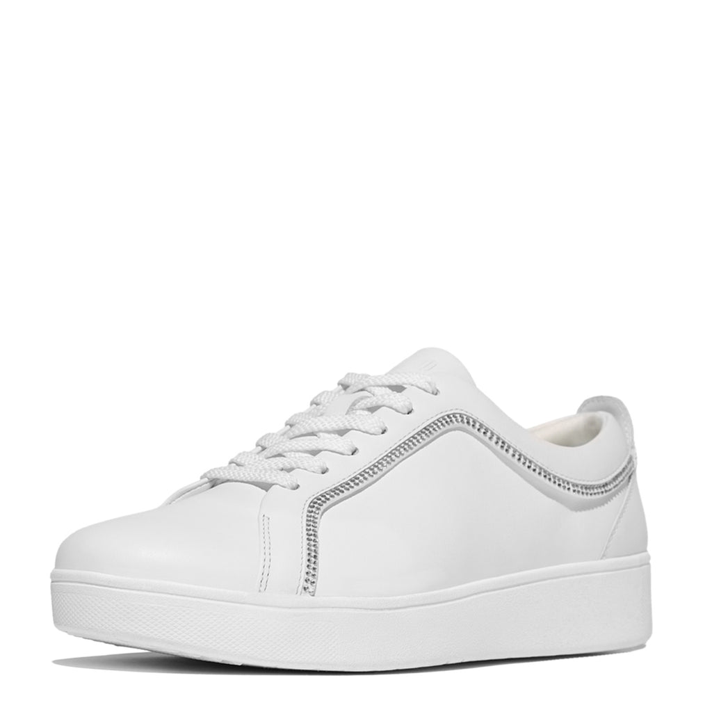 Women's FitFlop Rally Crystal Sneaker WHITE E4H-194