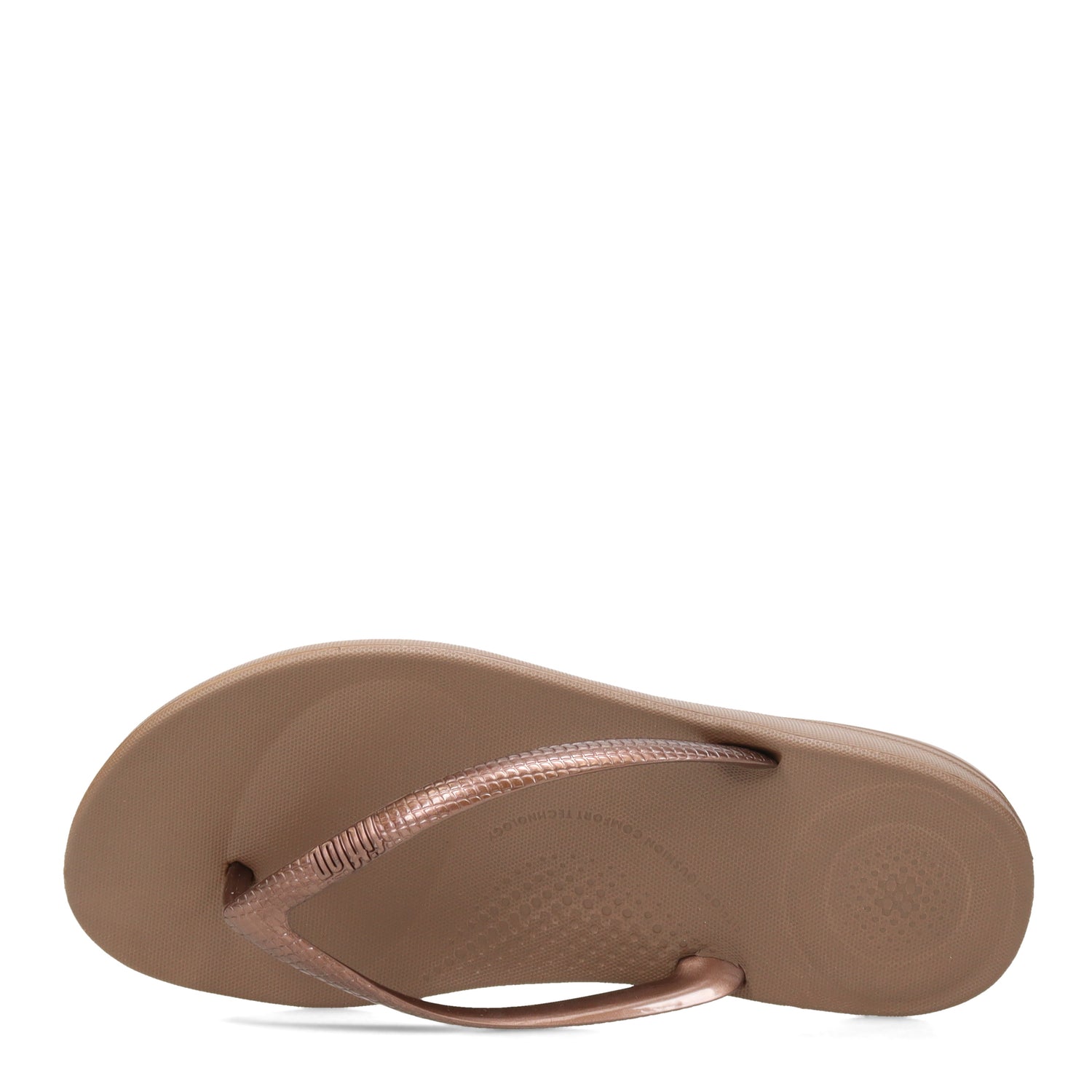 Peltz Shoes  Women's FitFlop iQushion Flip-Flop Bronze E54-012