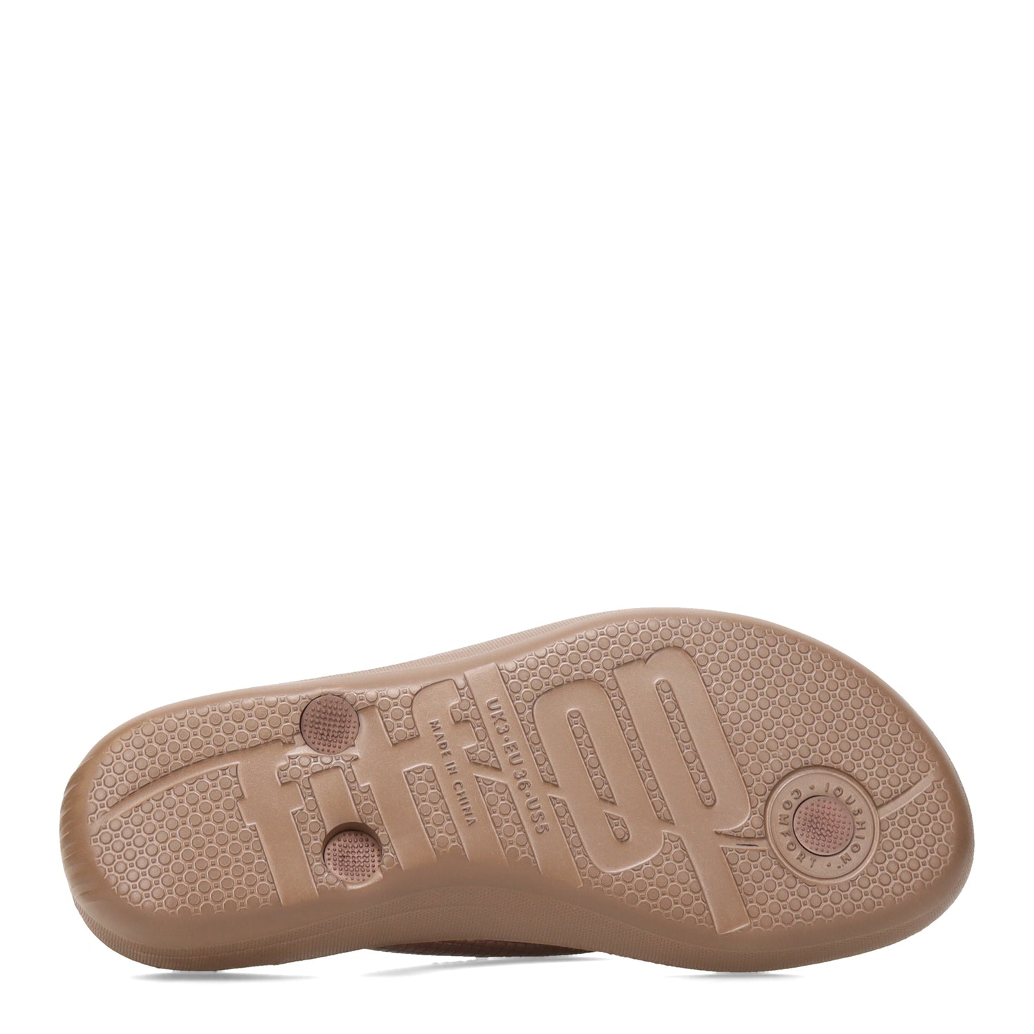 Peltz Shoes  Women's FitFlop iQushion Flip-Flop Bronze E54-012