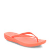 Peltz Shoes  Women's FitFlop iQushion Flip-Flop Neon Orange E54-694