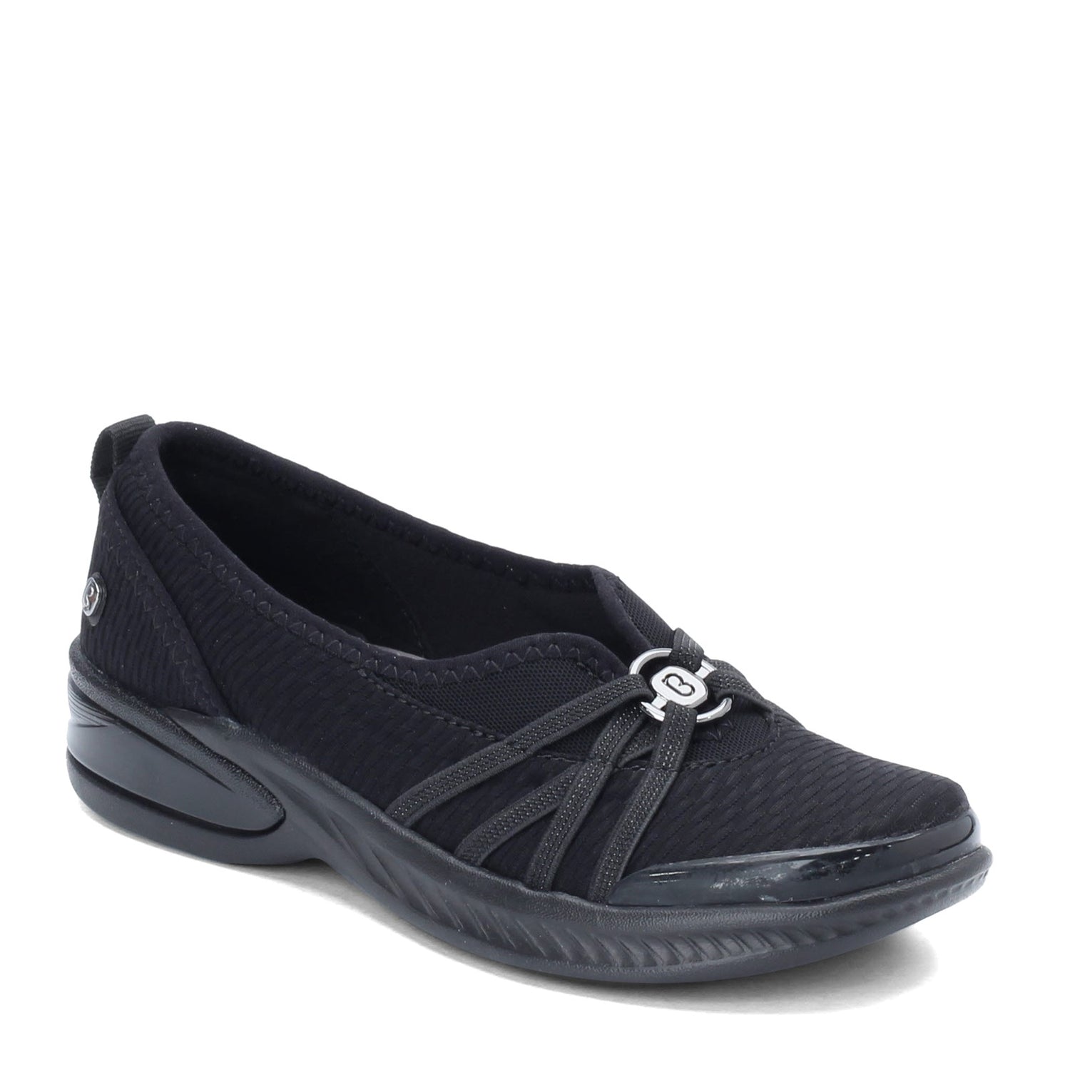 Peltz Shoes  Women's BZees Niche Slip-On Black Mesh E6165F1001