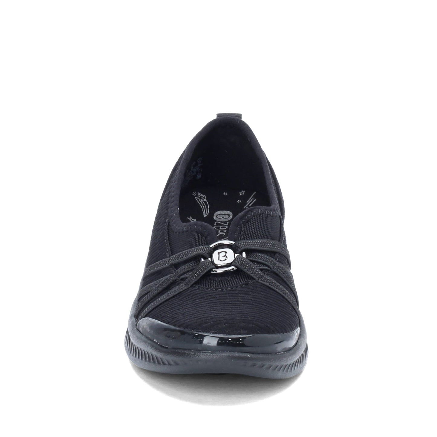 Peltz Shoes  Women's BZees Niche Slip-On Black Mesh E6165F1001